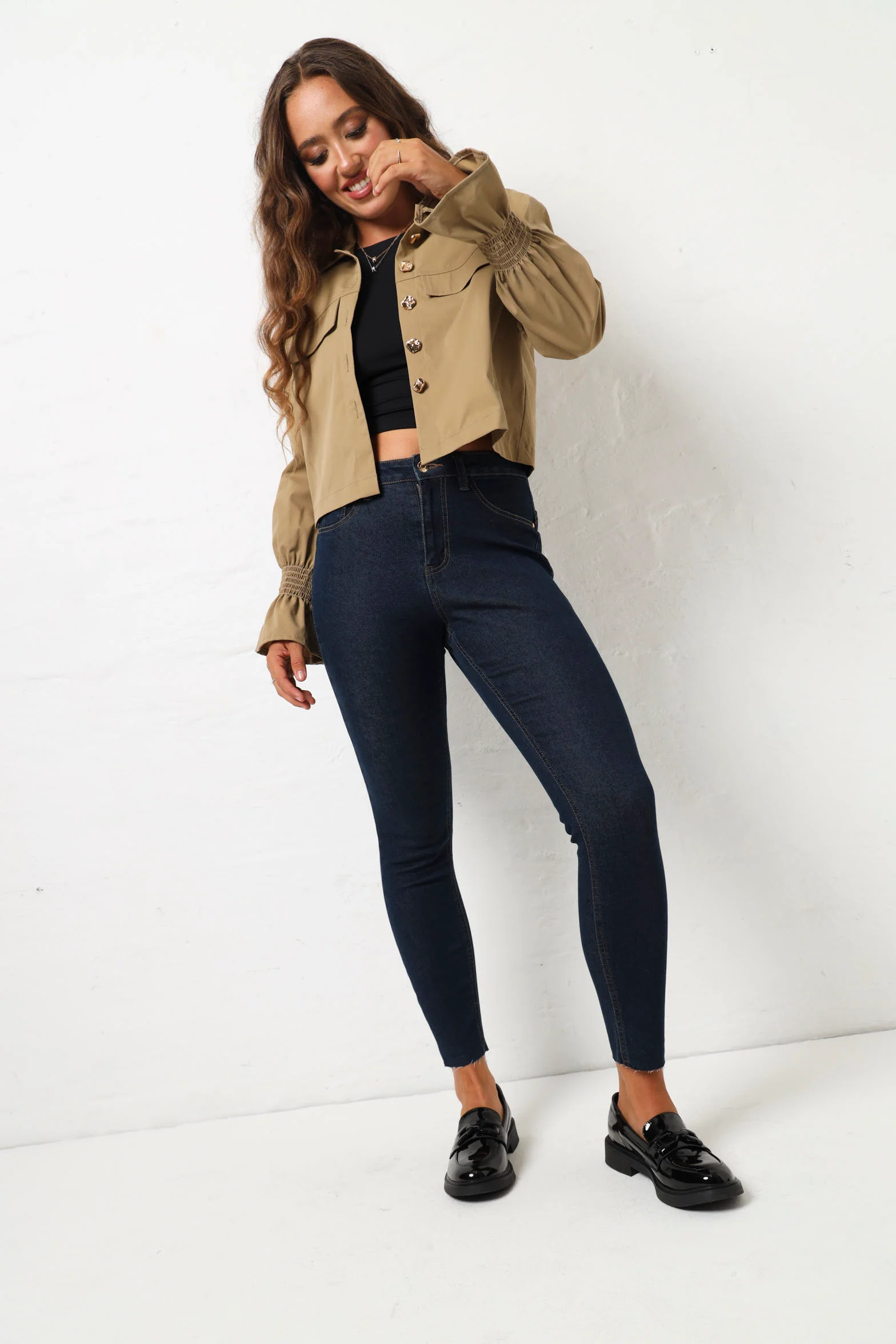 Hi Rise Ankle Grazer Skinny - Ink - Image 6