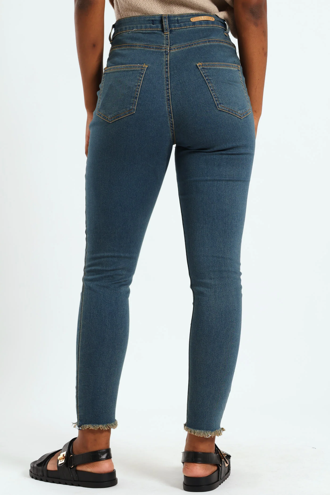 Hi Rise Ankle Grazer Skinny Jean - Tea Stain - Image 2