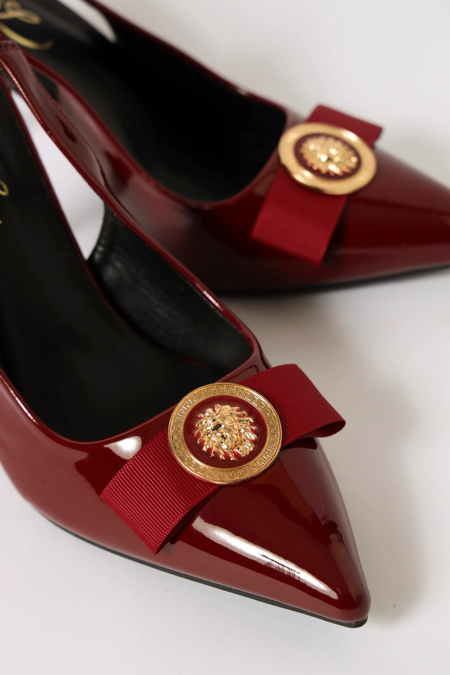 Hi Shaped Pointy Slingback Court Heel - Oxblood - Image 2