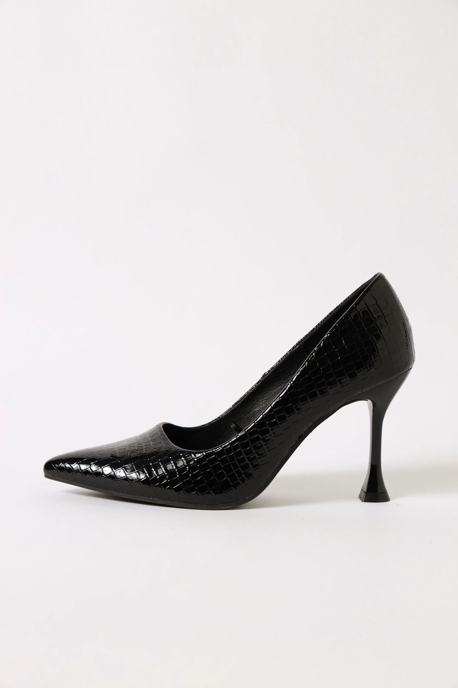 Hi Shaped Stiletto Classic Full Court Heel - Black - Image 3