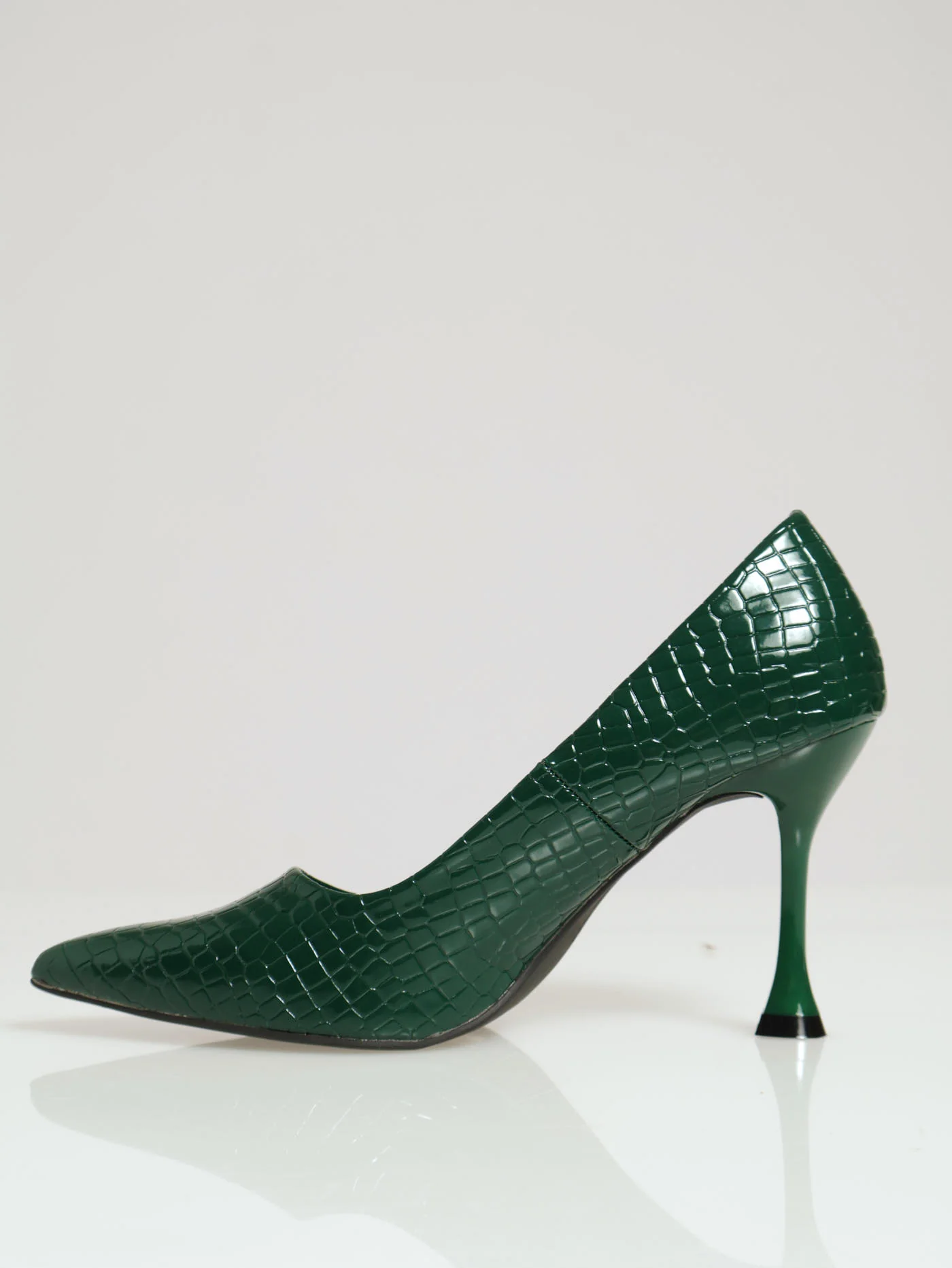 Hi Shaped Stiletto Classic Full Court Heel - Emerald - Image 2