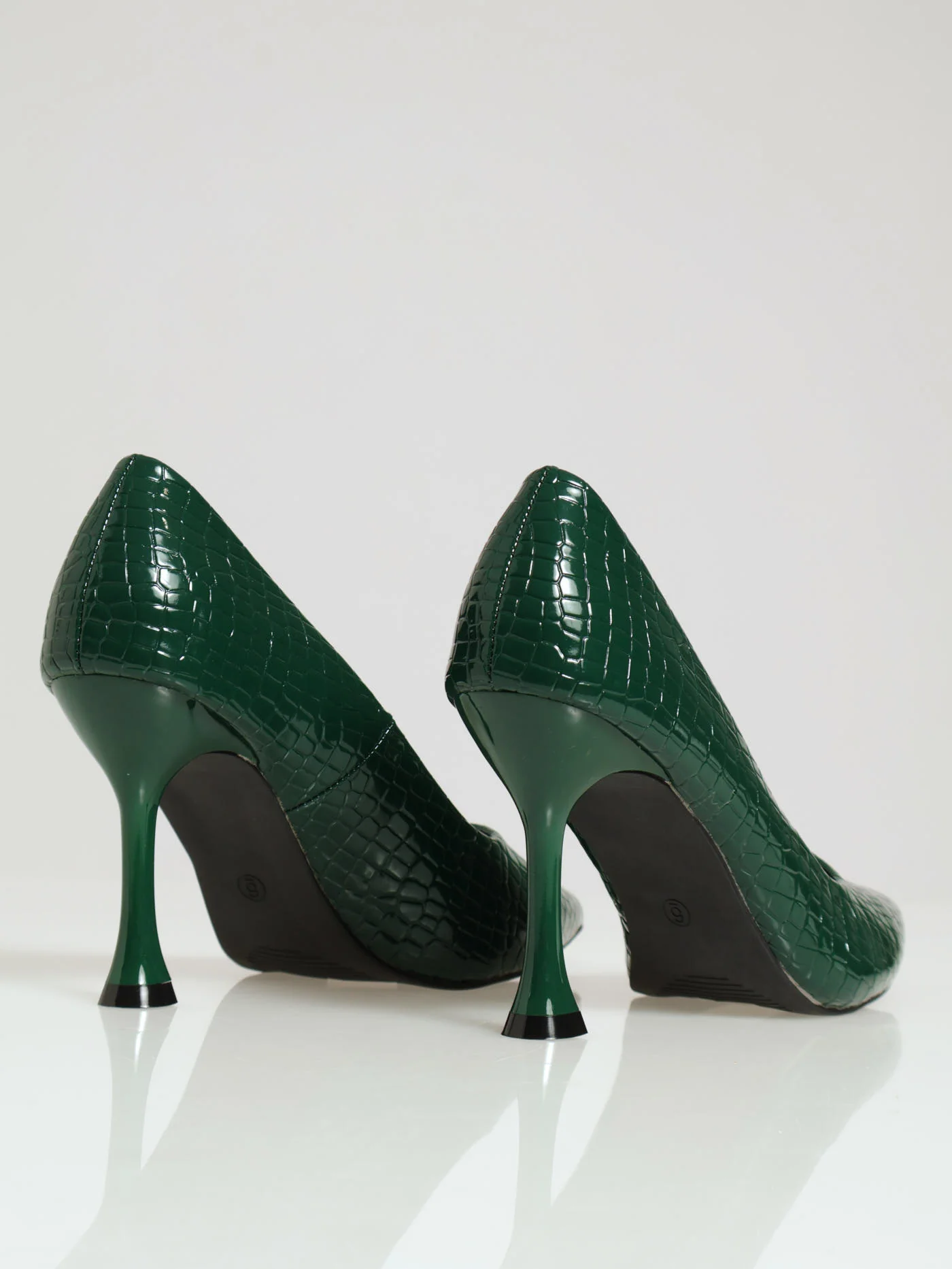 Hi Shaped Stiletto Classic Full Court Heel - Emerald - Image 3