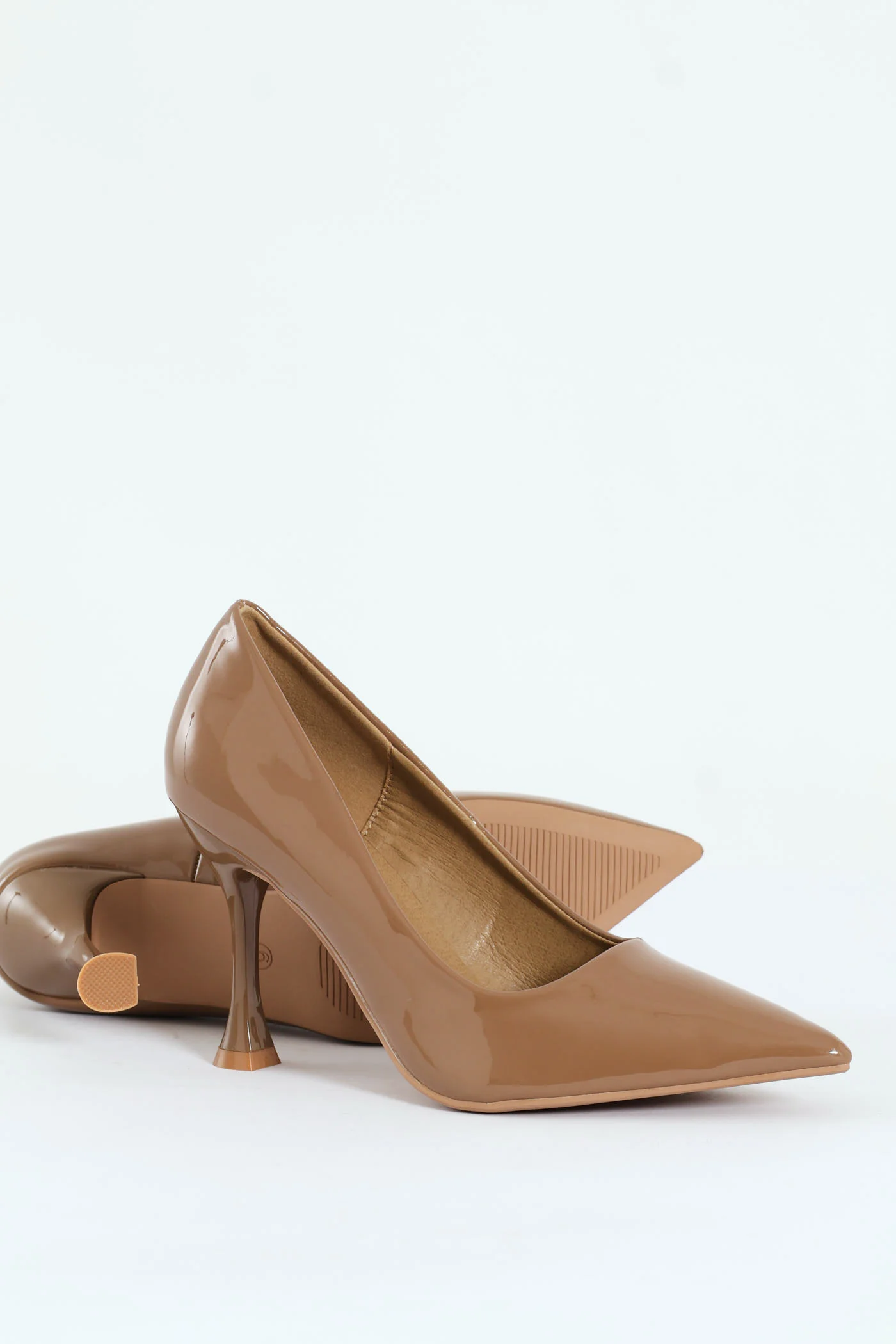 Hi Shaped Stiletto Classic Full Court Heel - Taupe - Image 3