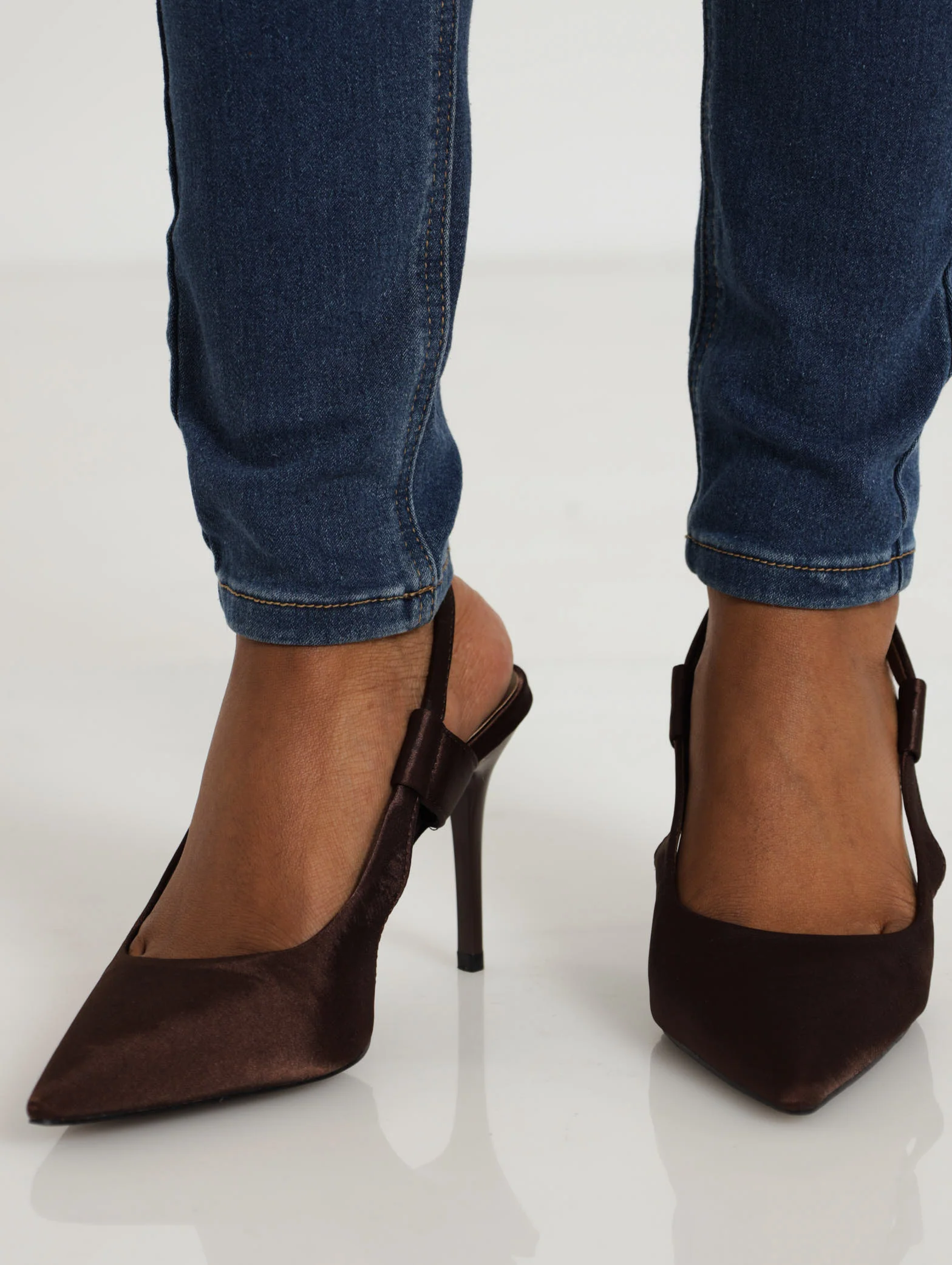 Hi Stiletto Pointy Court Heel With Slingback