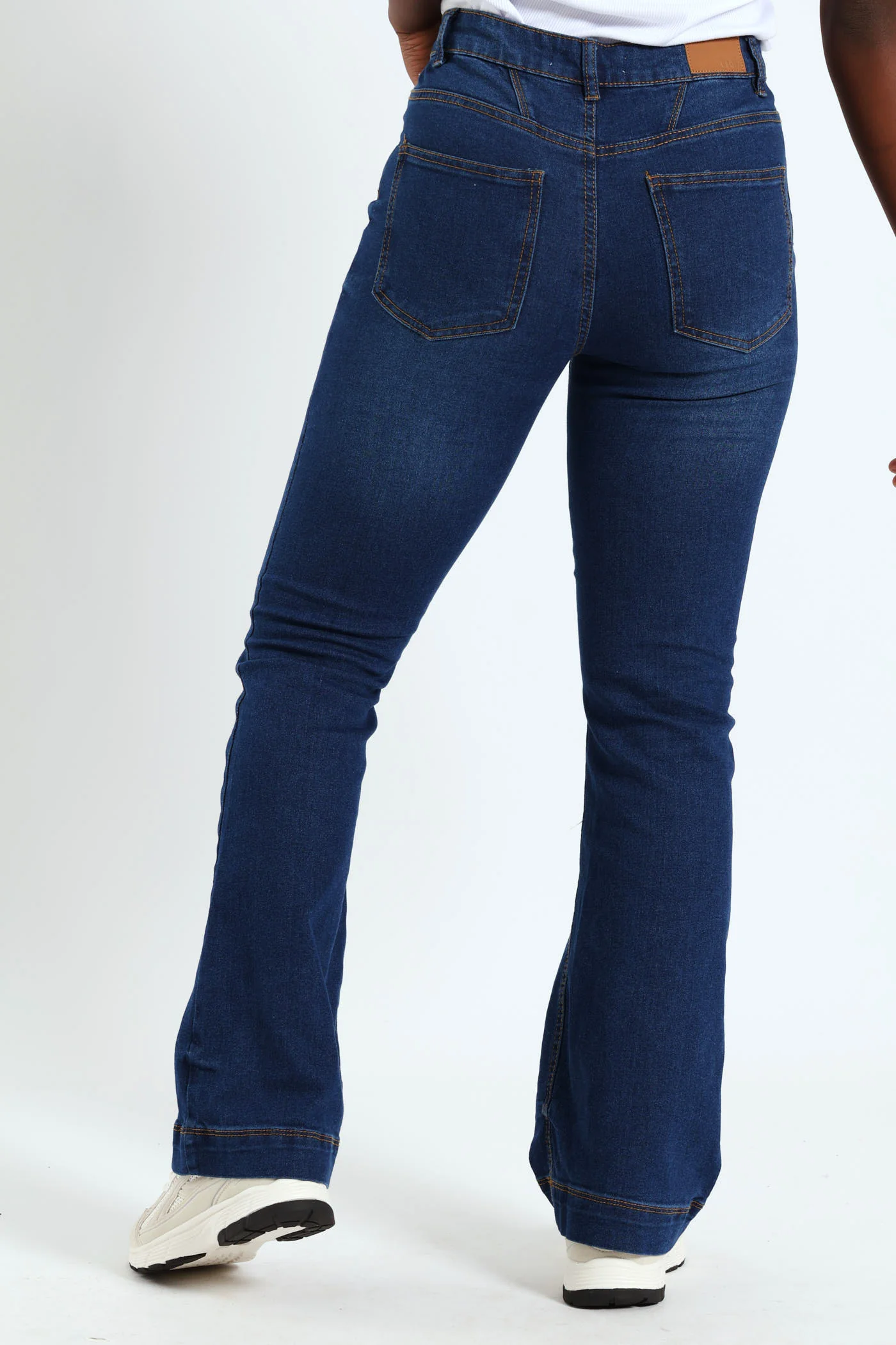High Waist Tummy Hold Boot Cut Jean - Dark Wash Ink - Image 5
