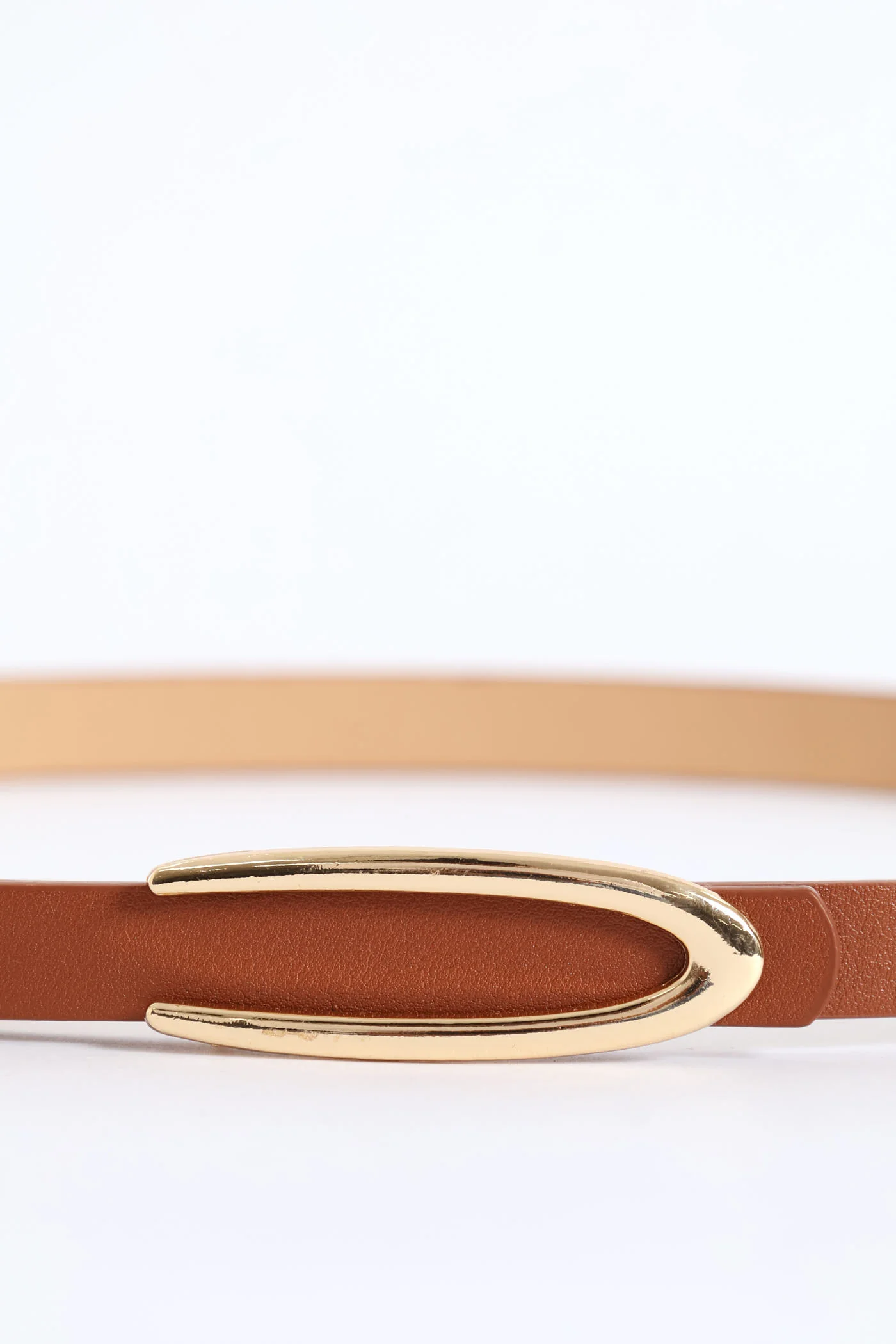 Horseshoe Buckle Belt - Tan - Image 2