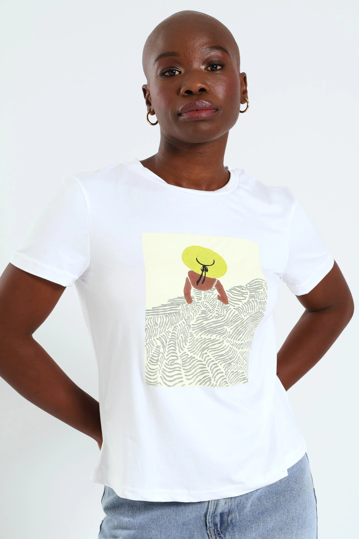 Illustration Screen Tee - White