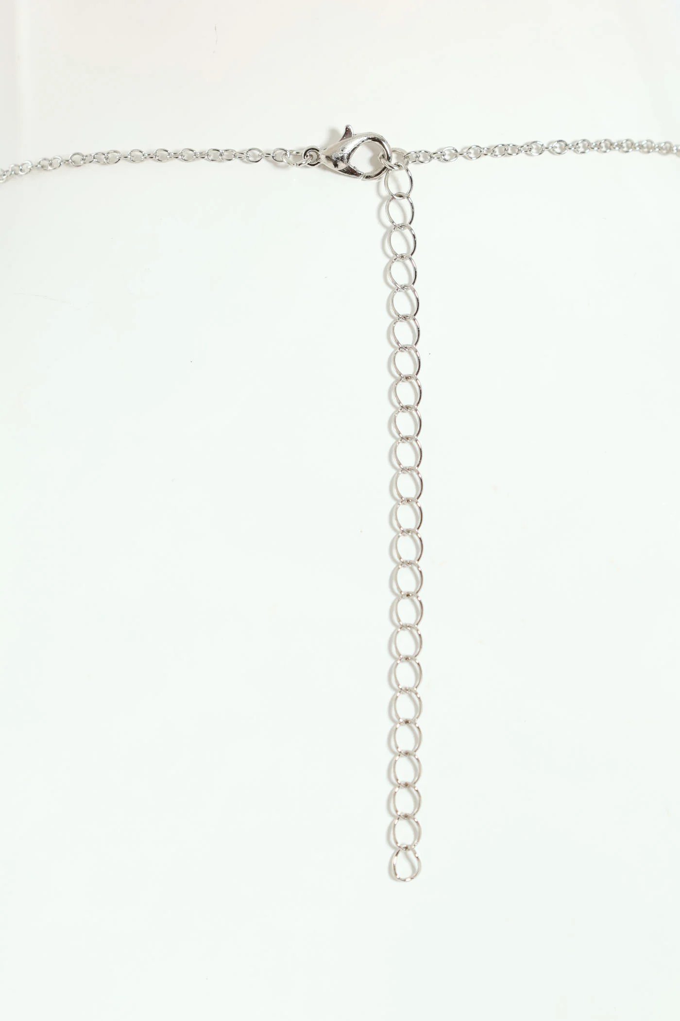 Interlink Diamante Disc Necklace & Matching Earrings - Silver - Image 3