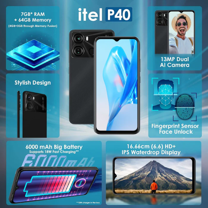 Itel P40 Dual Sim 64Gb - Image 4