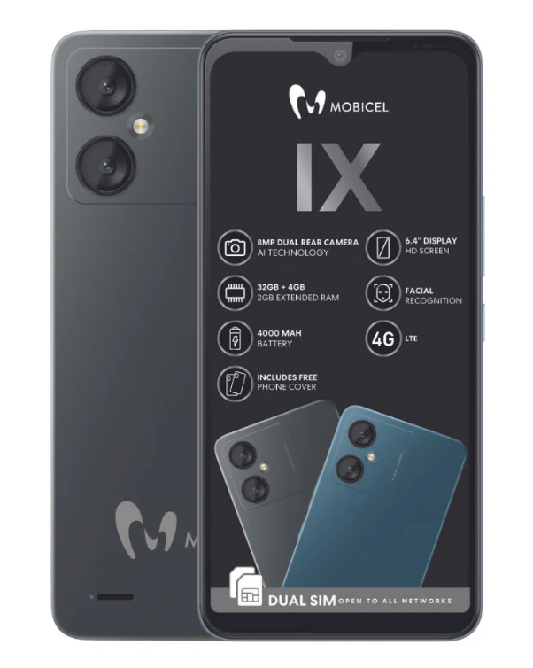 IX 32GB Dual Sim Grey Cellphone Cell C