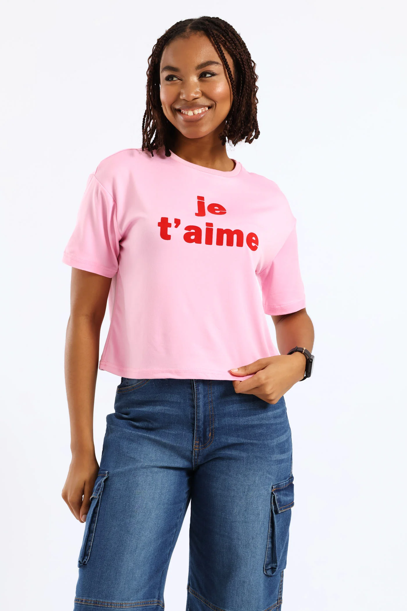 Je'Taime Screen Tee - Pink - Image 5