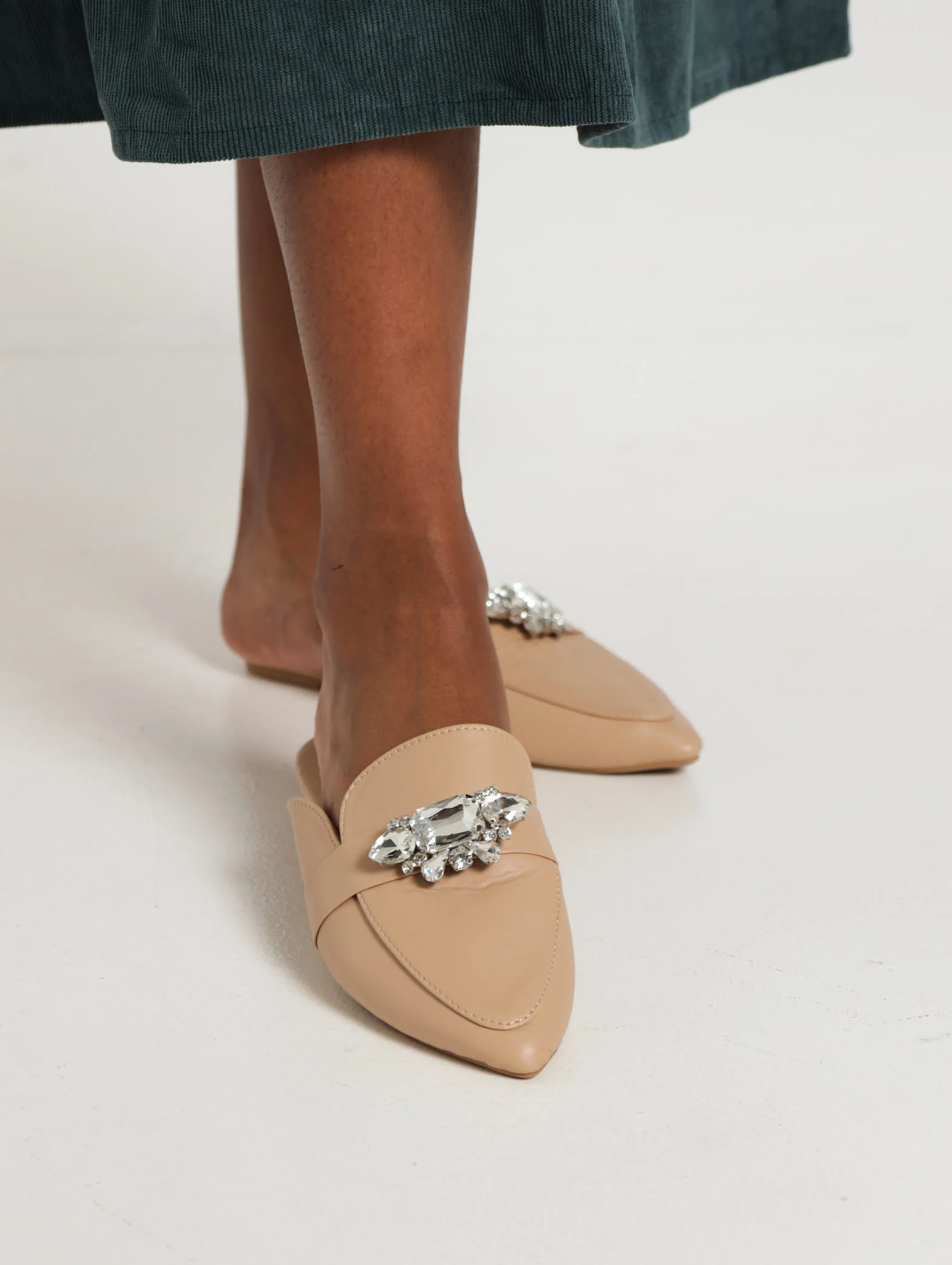 Jeweled Trim Push In Loafer