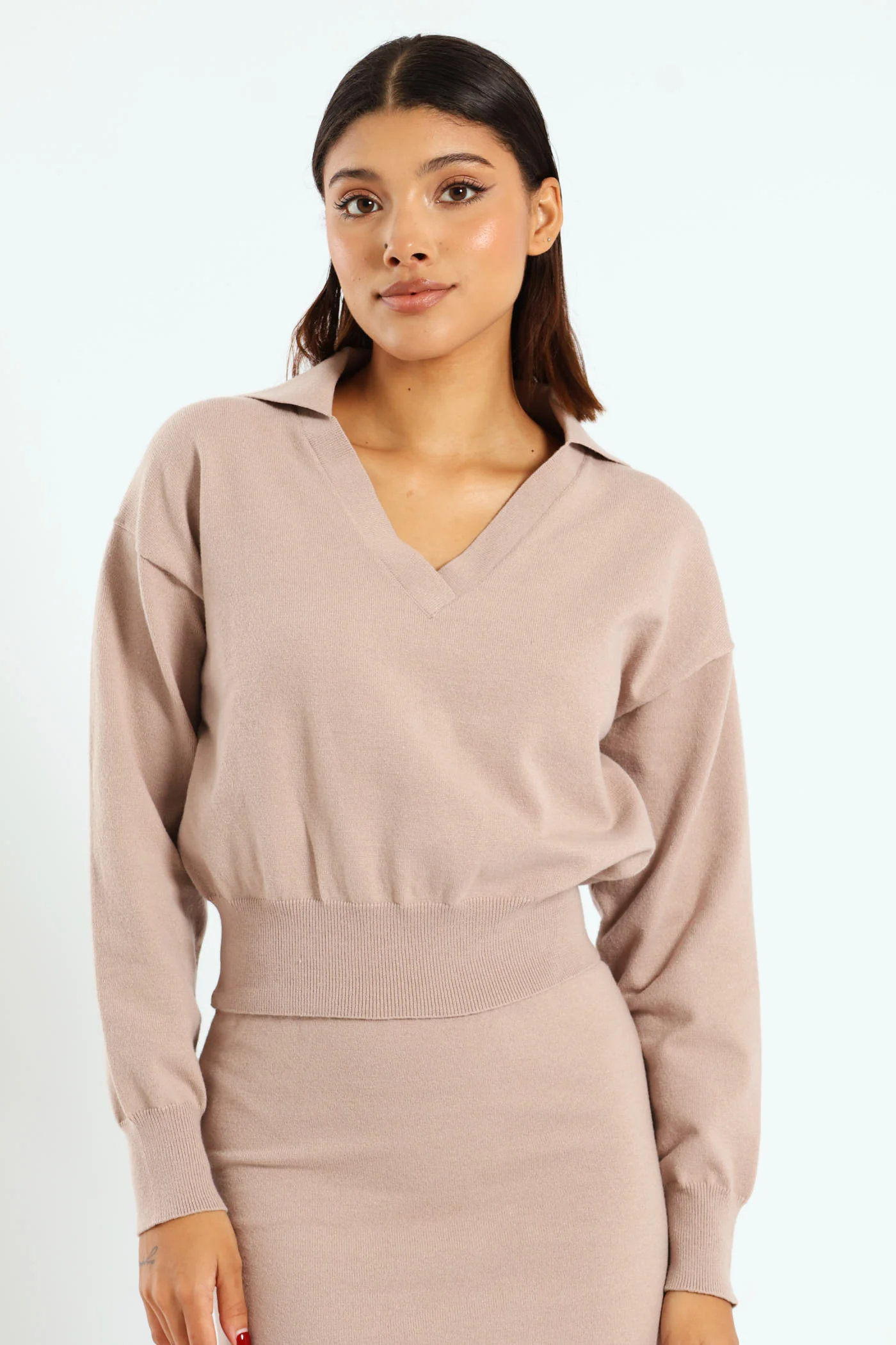 Johnny Collar Pullover - Stone
