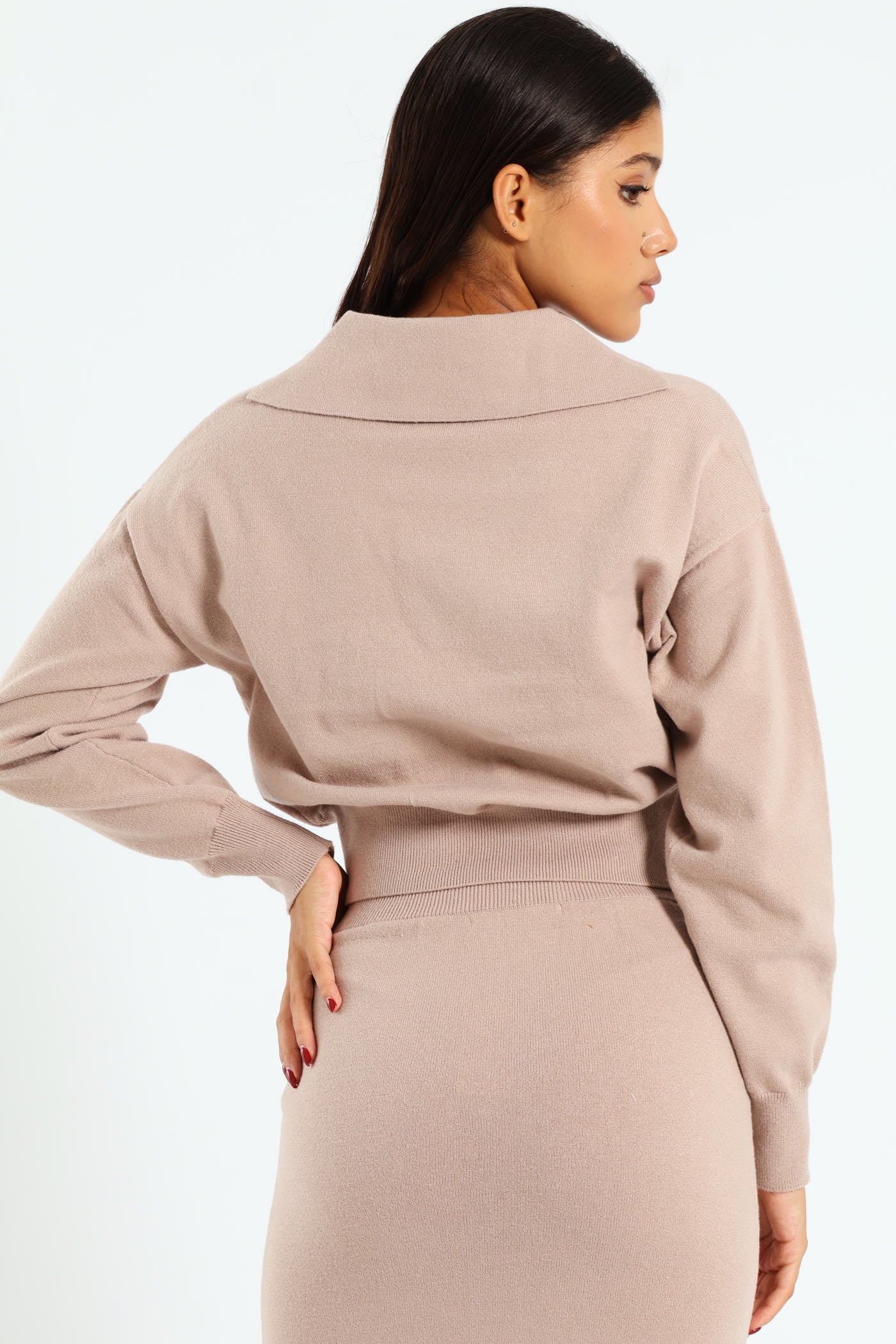 Johnny Collar Pullover - Stone - Image 5