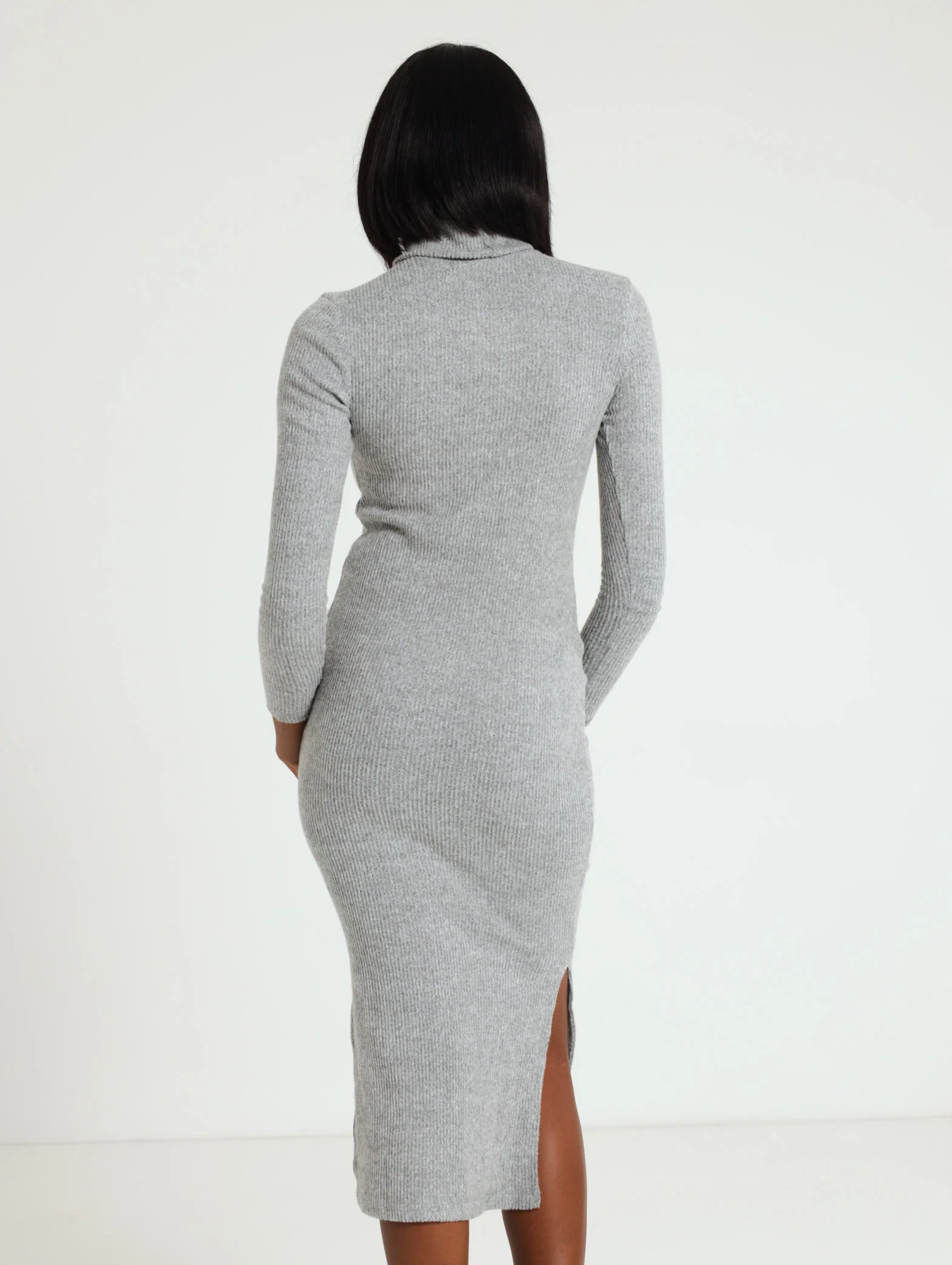 Knit Midaxi Poloneck Dress - Image 4