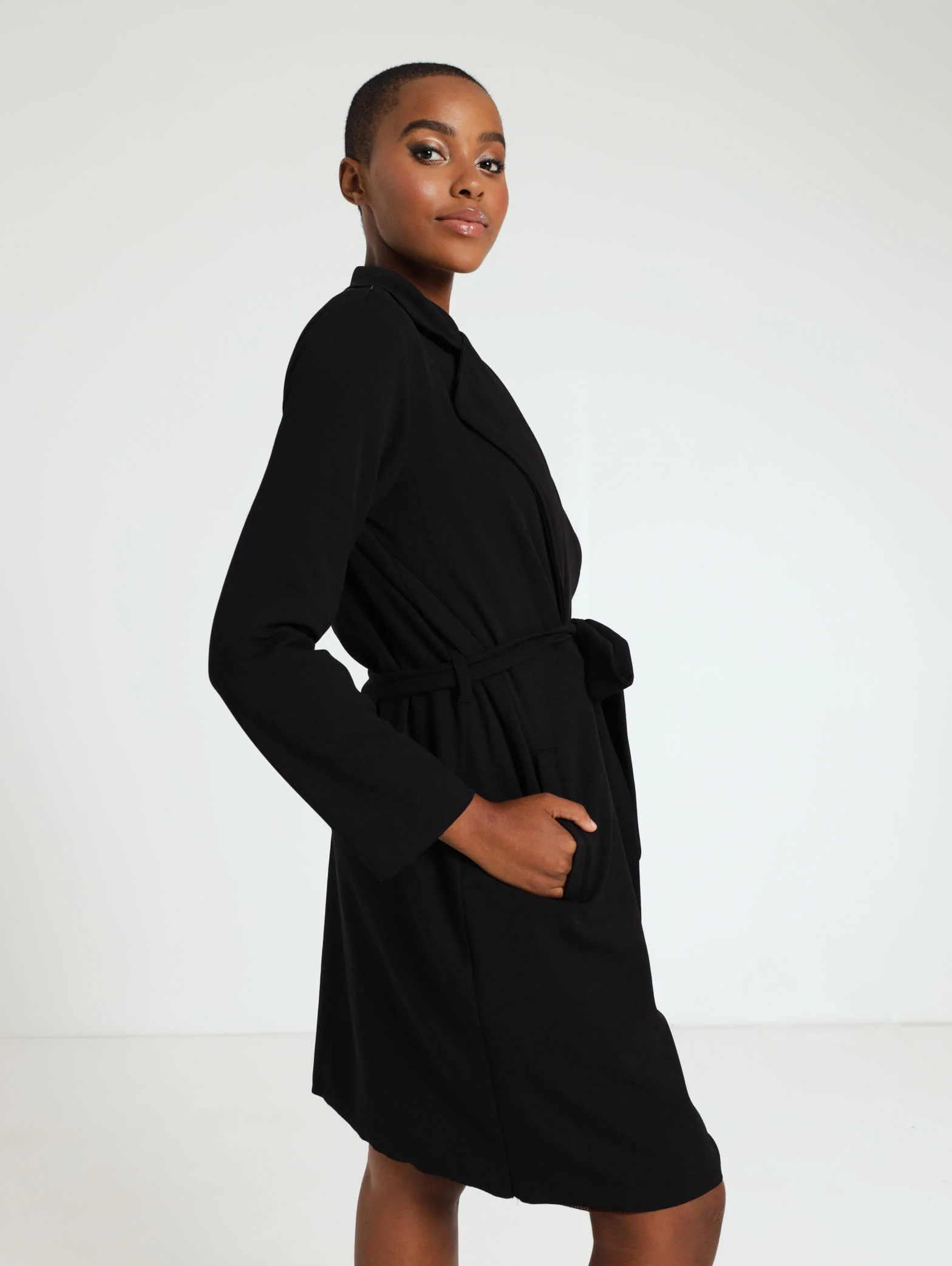 Knit Scuba Long Jacket - Image 2