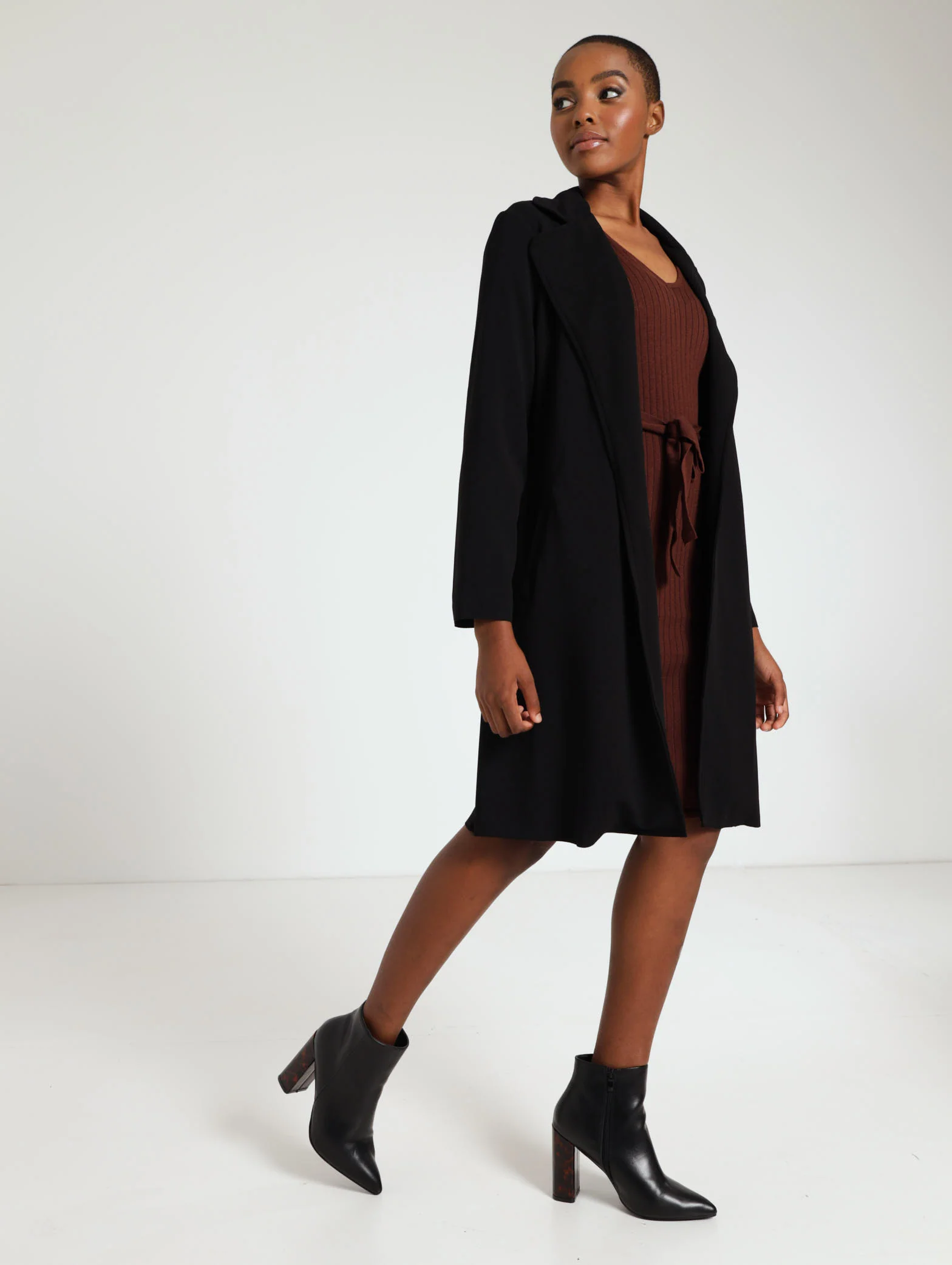 Knit Scuba Long Jacket - Image 4