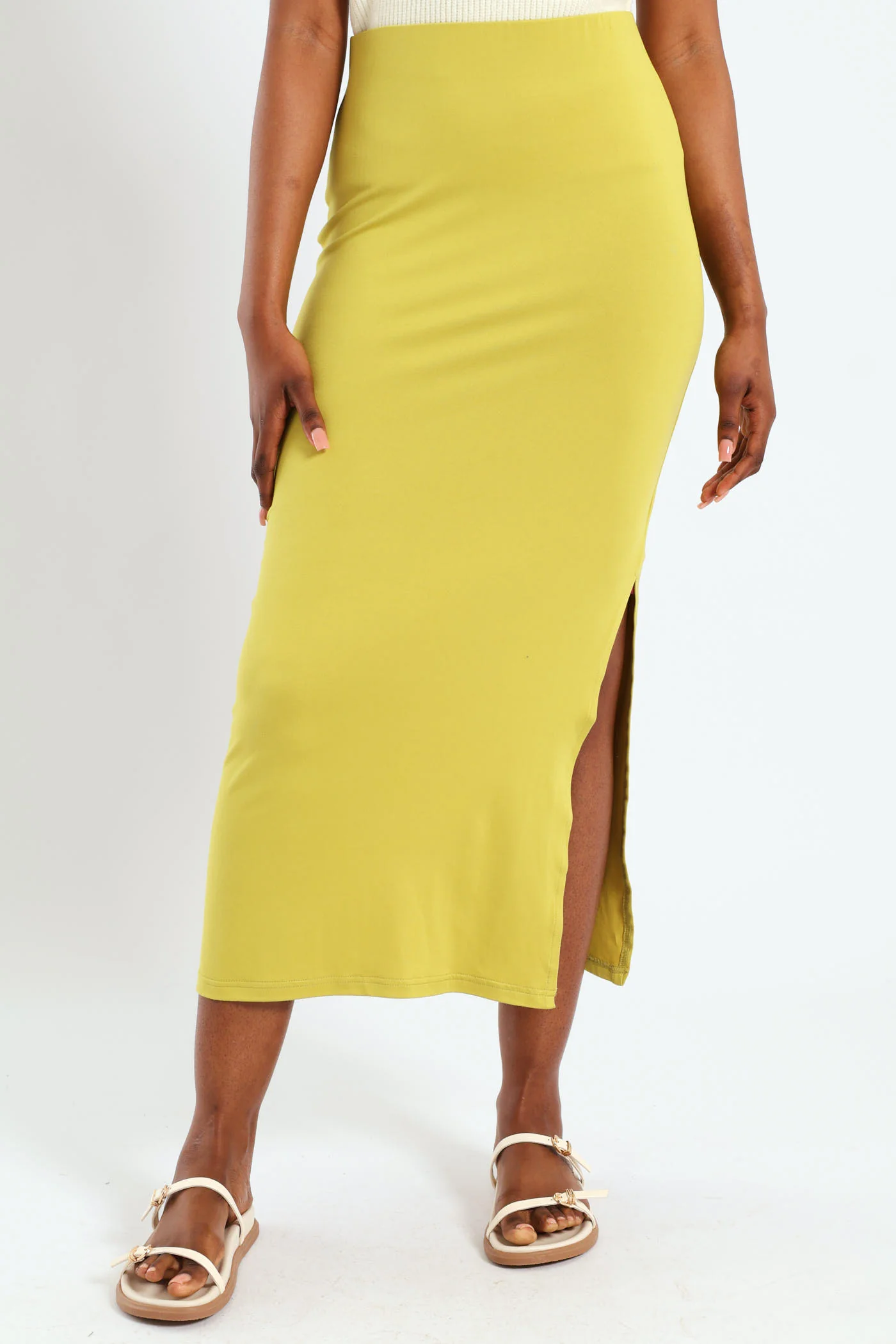Knit Skirt - Chartreuse