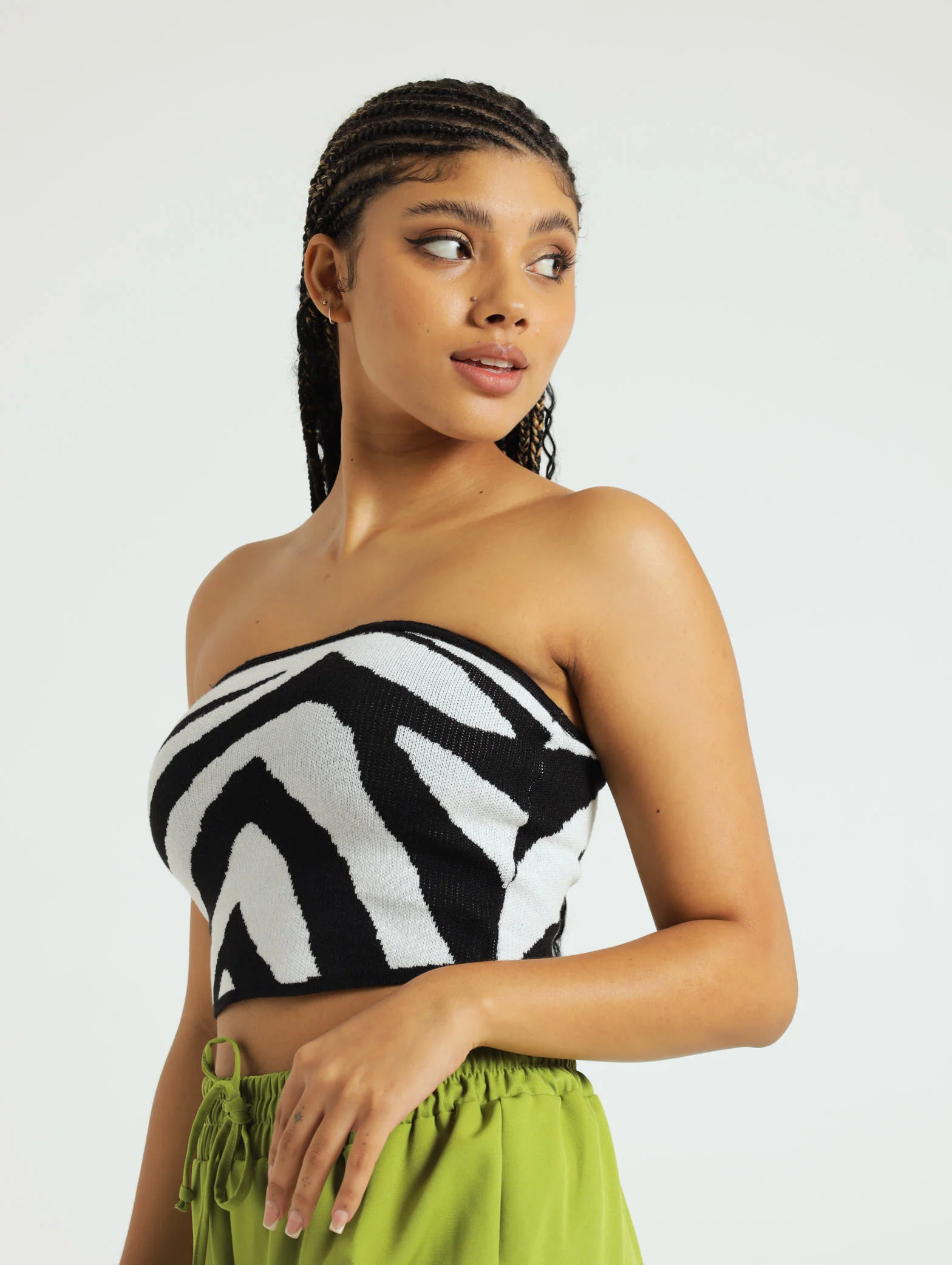 Knitwear Animal Boobtube Top - Image 2