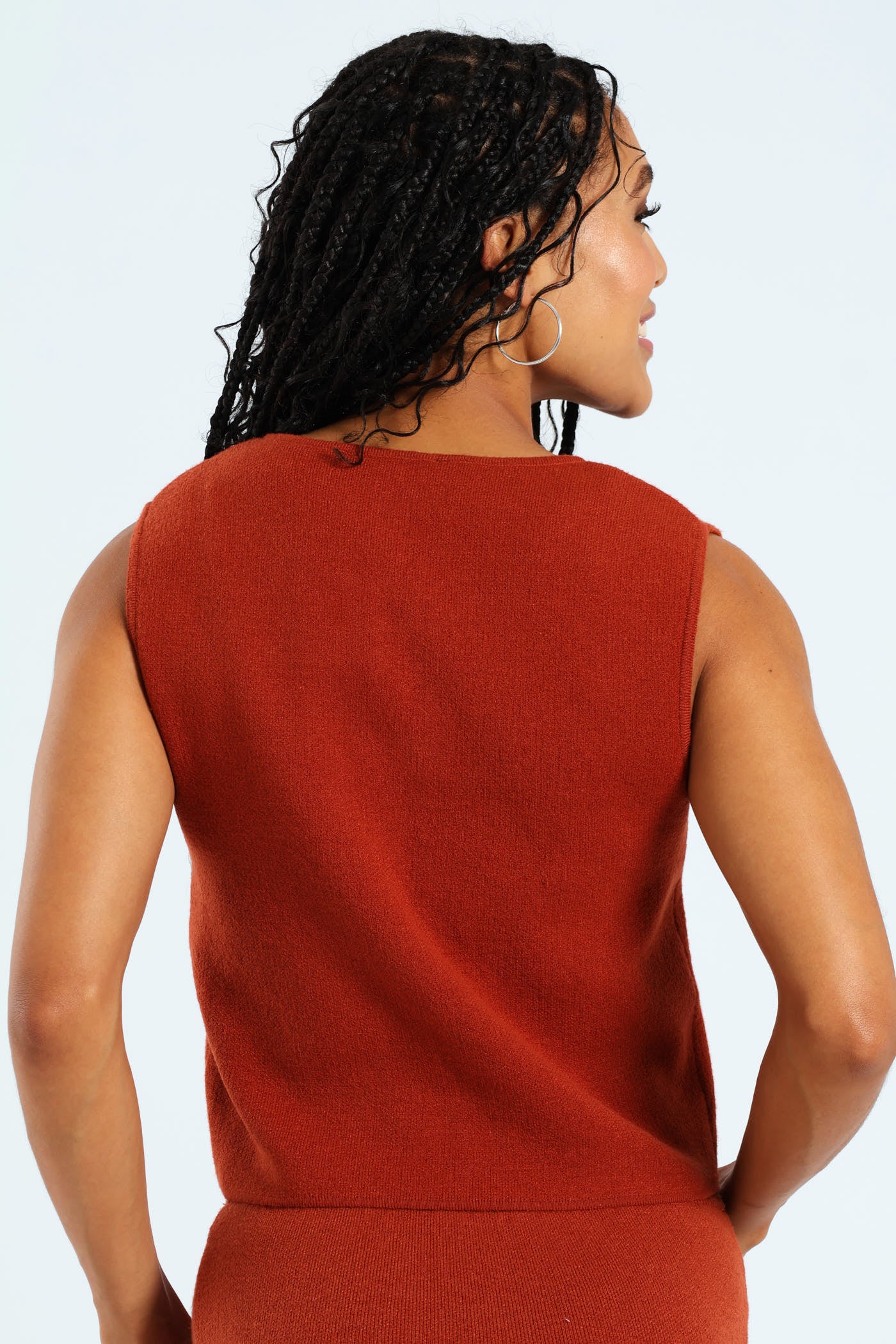 Knitwear Waistcoat - Rust - Image 5