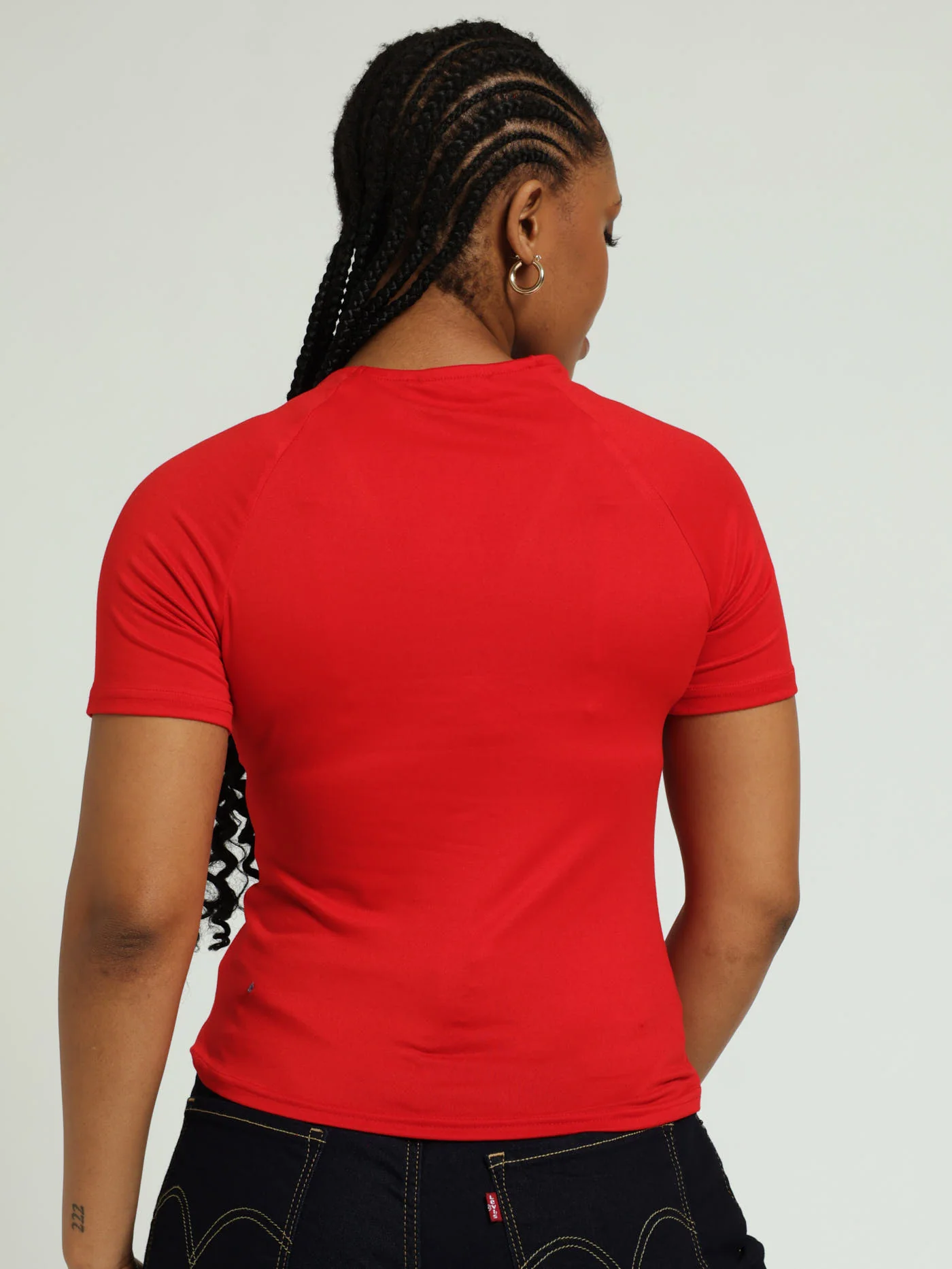 Knot Bodice Ditsy Top - Red - Image 3