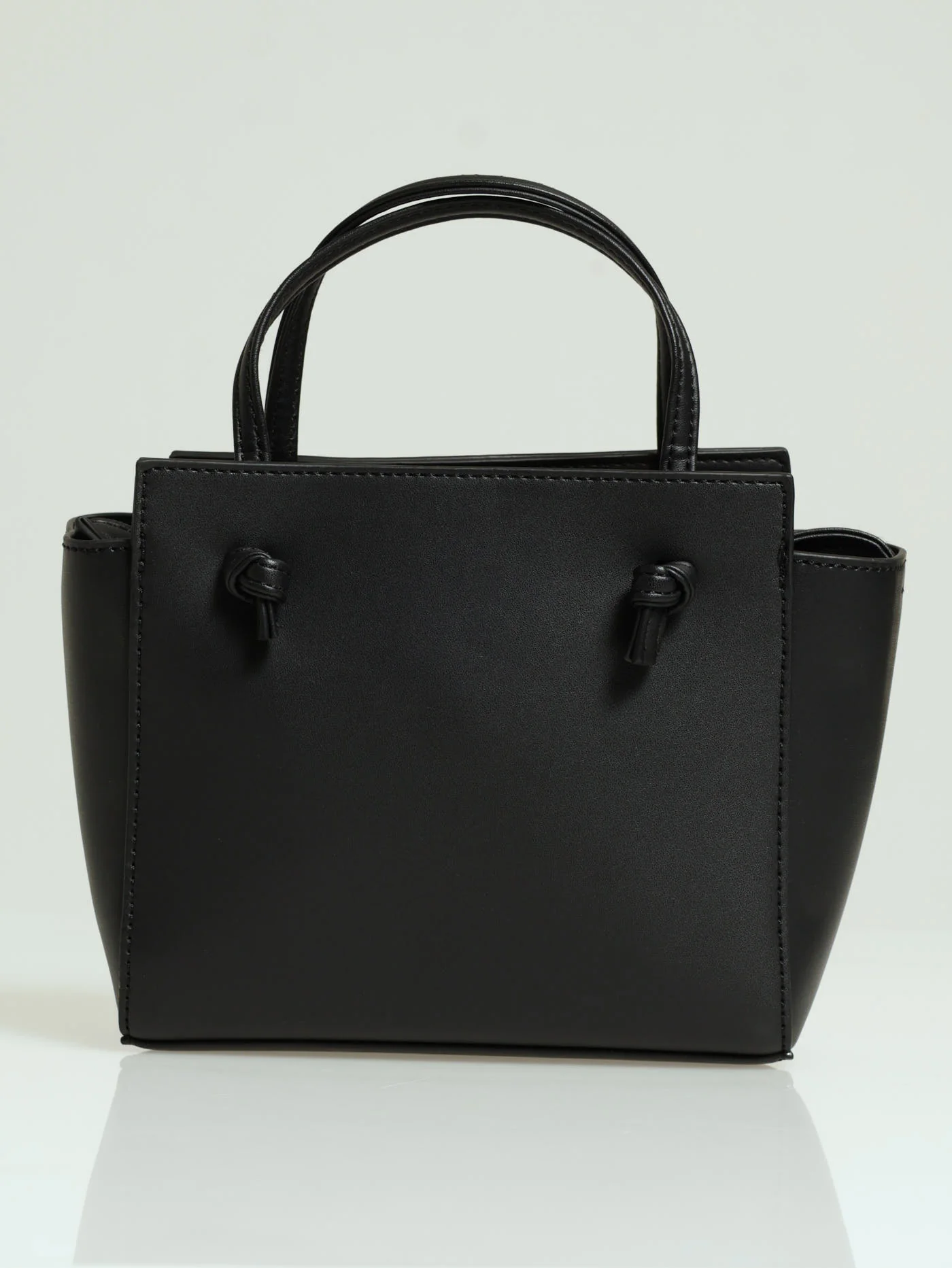 Knot Front Bee Charm Tote Bag - Black - Image 4