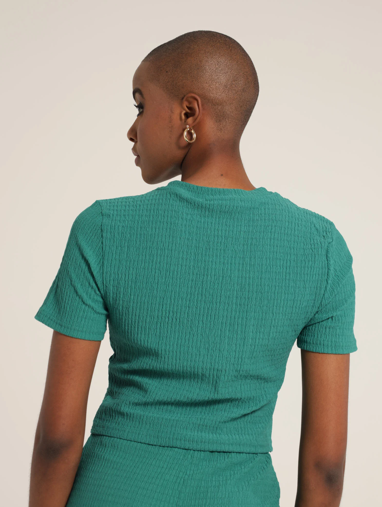 Front Knot Crinkle Top - Image 4