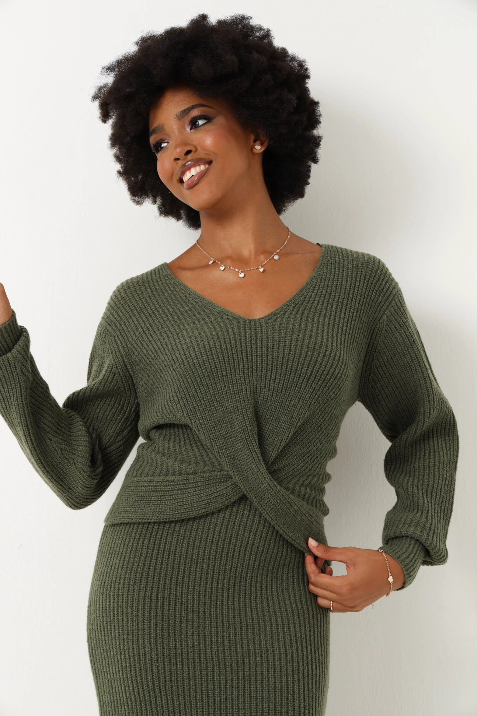 Knot Front Pullover - Fatigue - Image 6