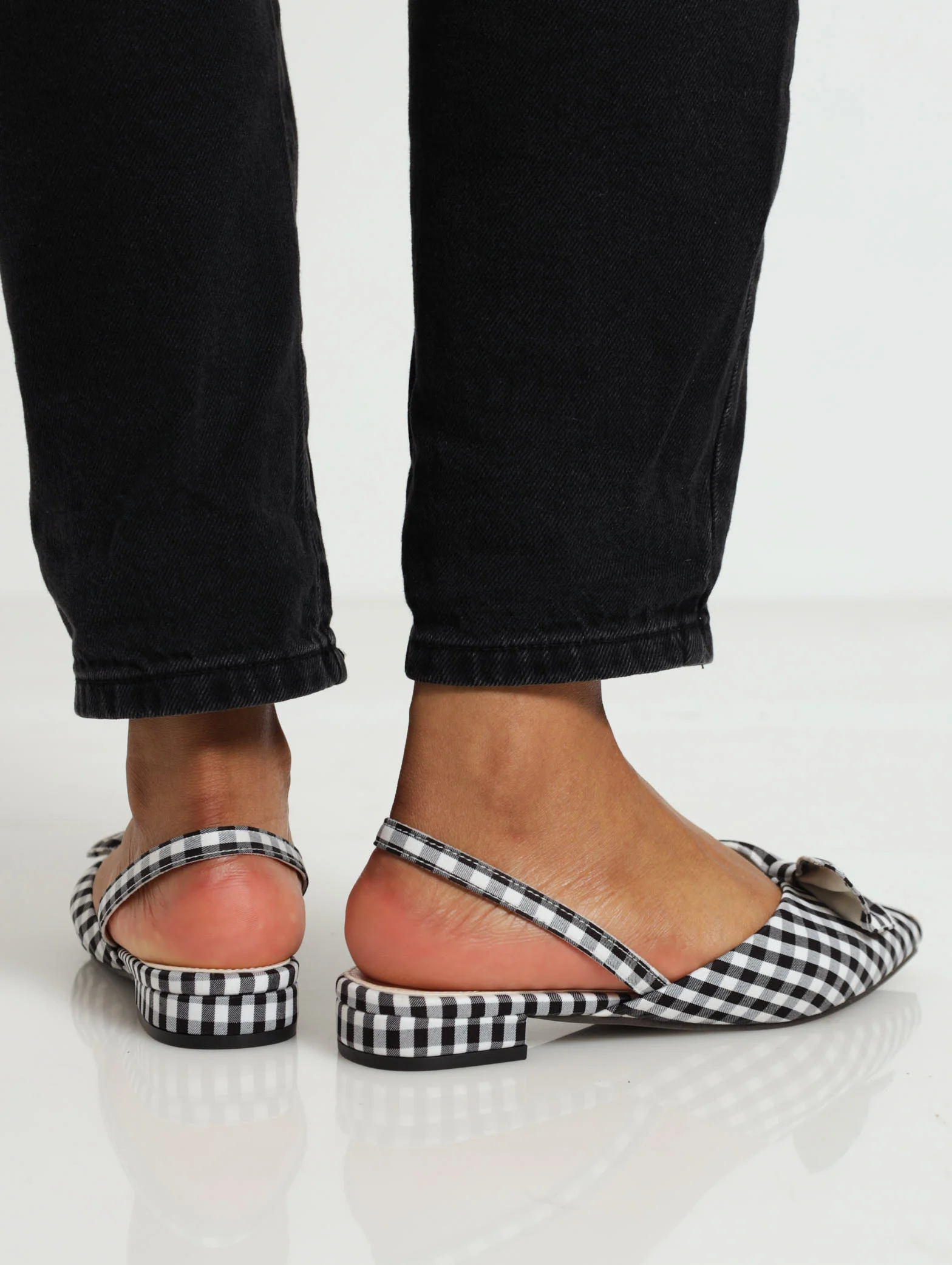 Gingham Slingback Pushin With Bow - Image 3
