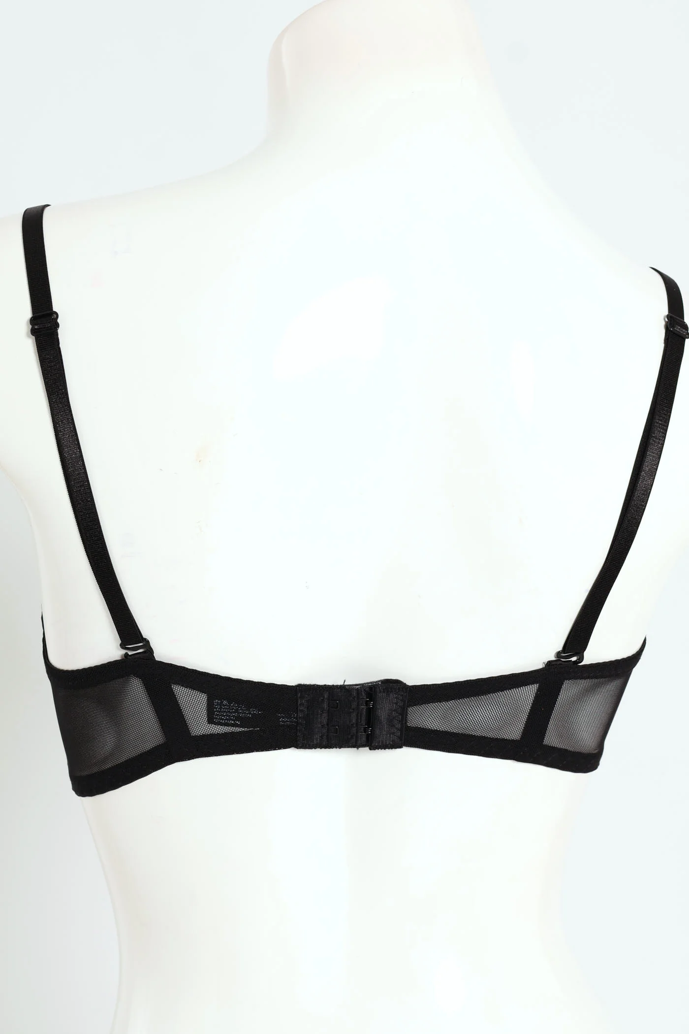 Lace Balconette Bra - Black - Image 3