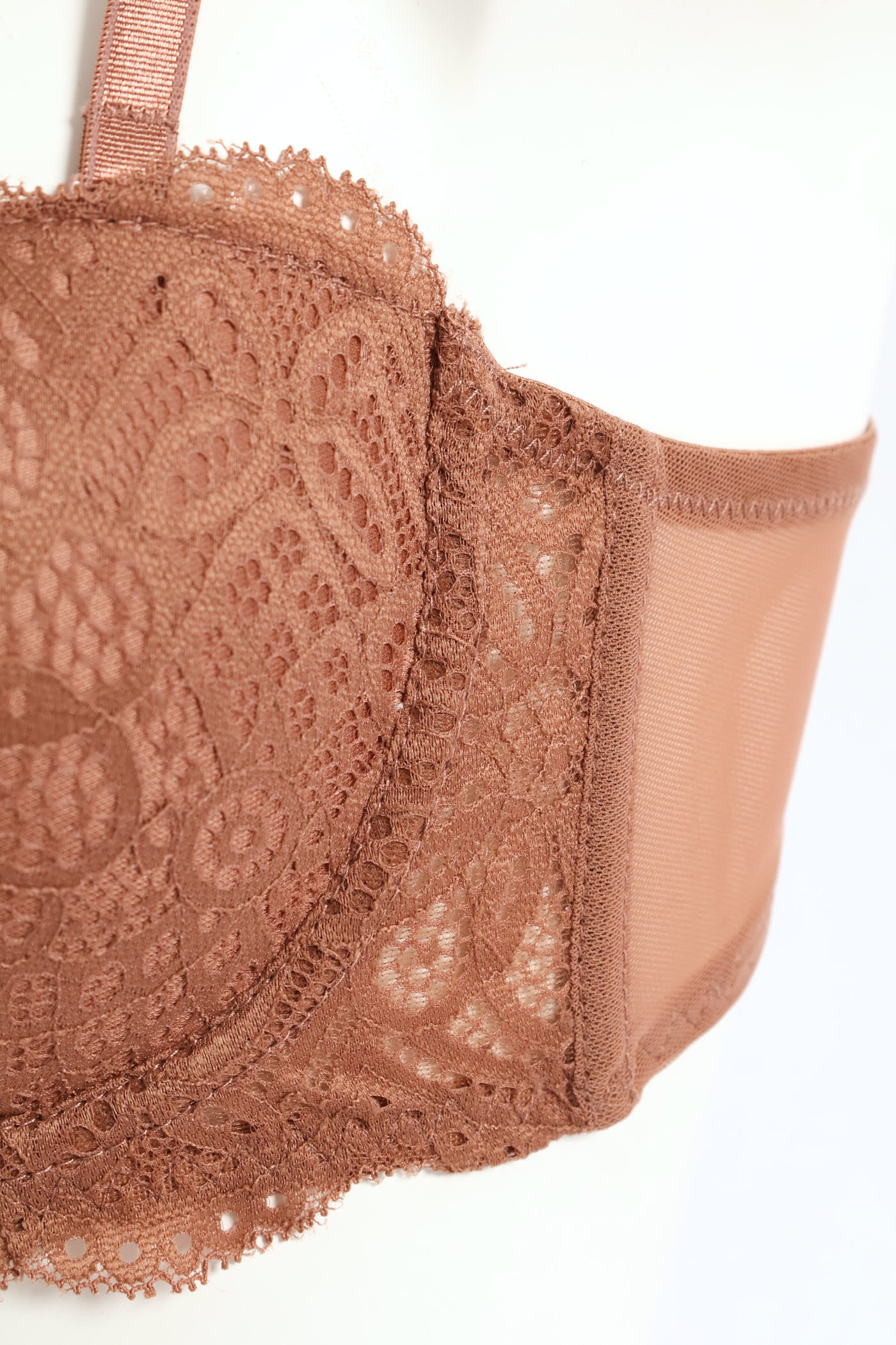 Lace Balconette Bra - Mocha - Image 2