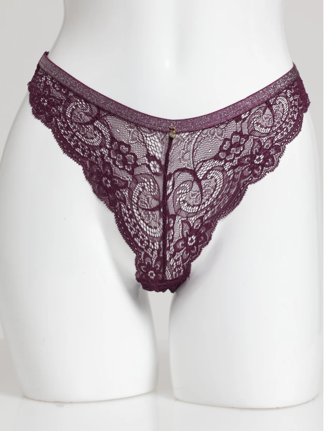 Lace Brazilian Panty - Potent Purple