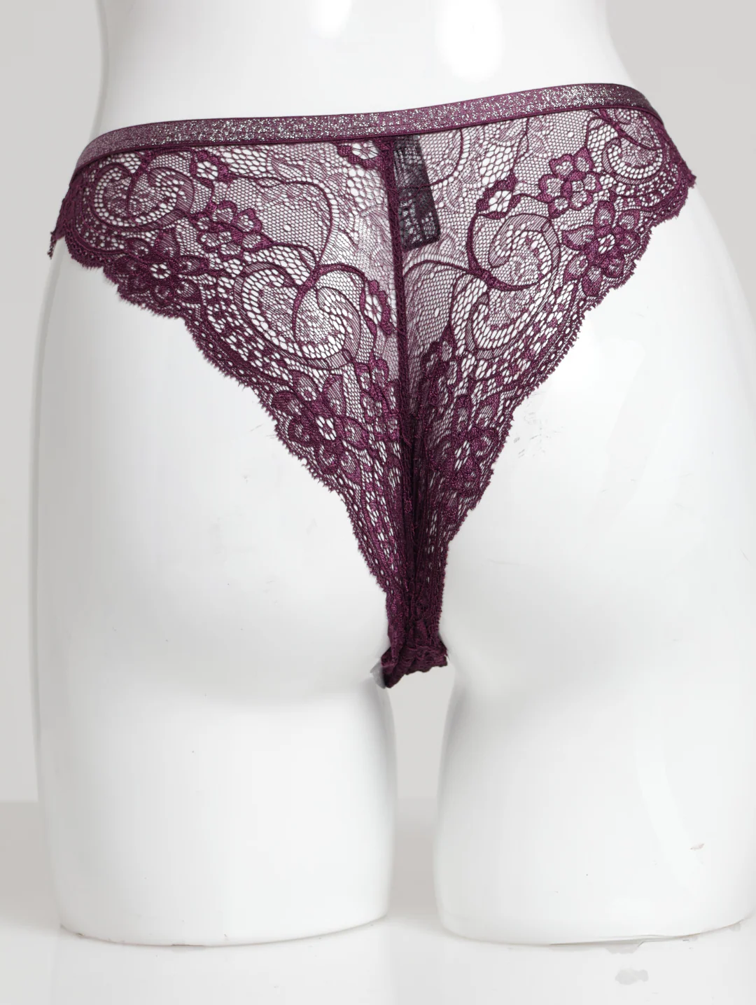 Lace Brazilian Panty - Potent Purple - Image 2