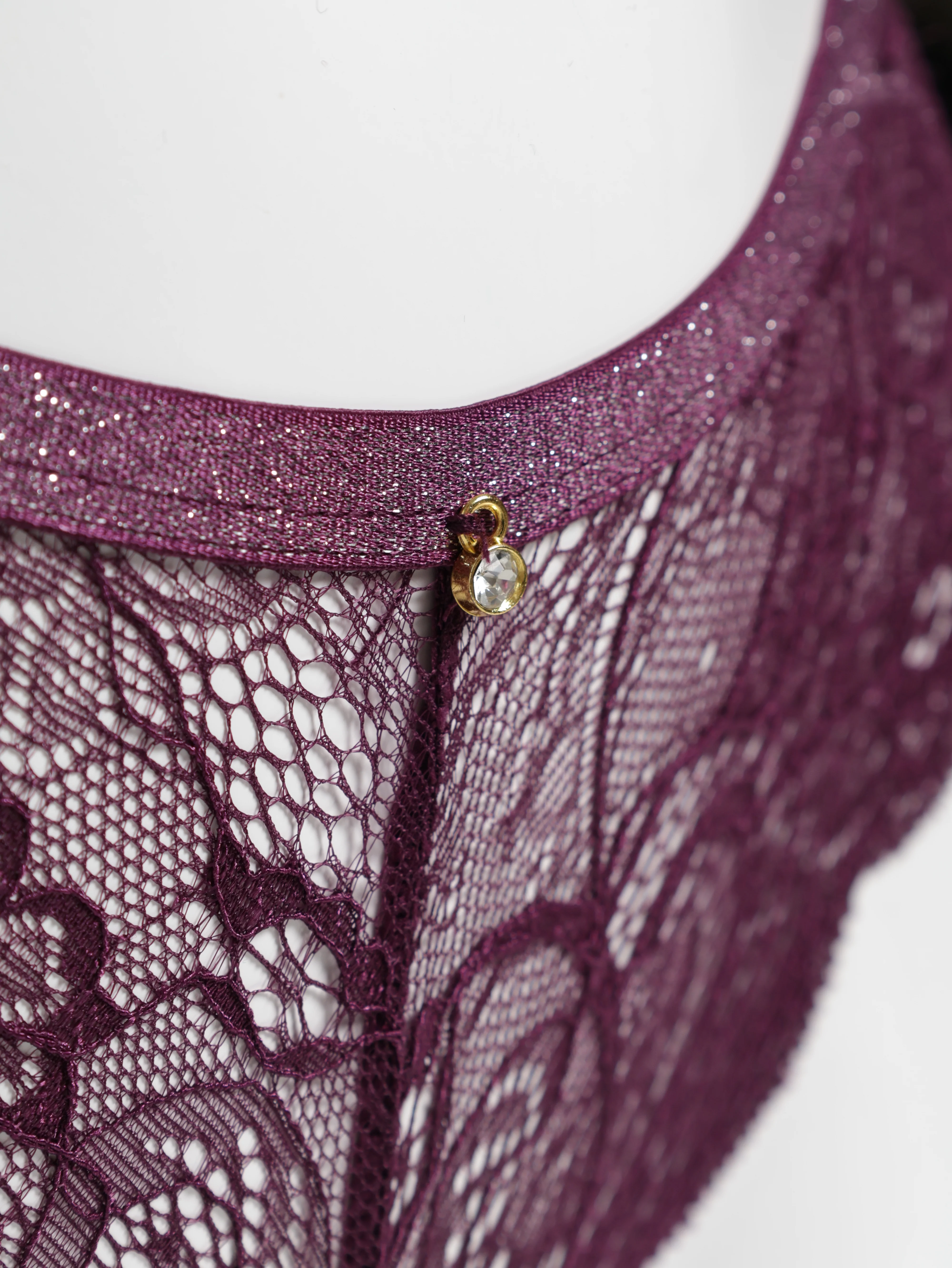 Lace Brazilian Panty - Potent Purple - Image 3