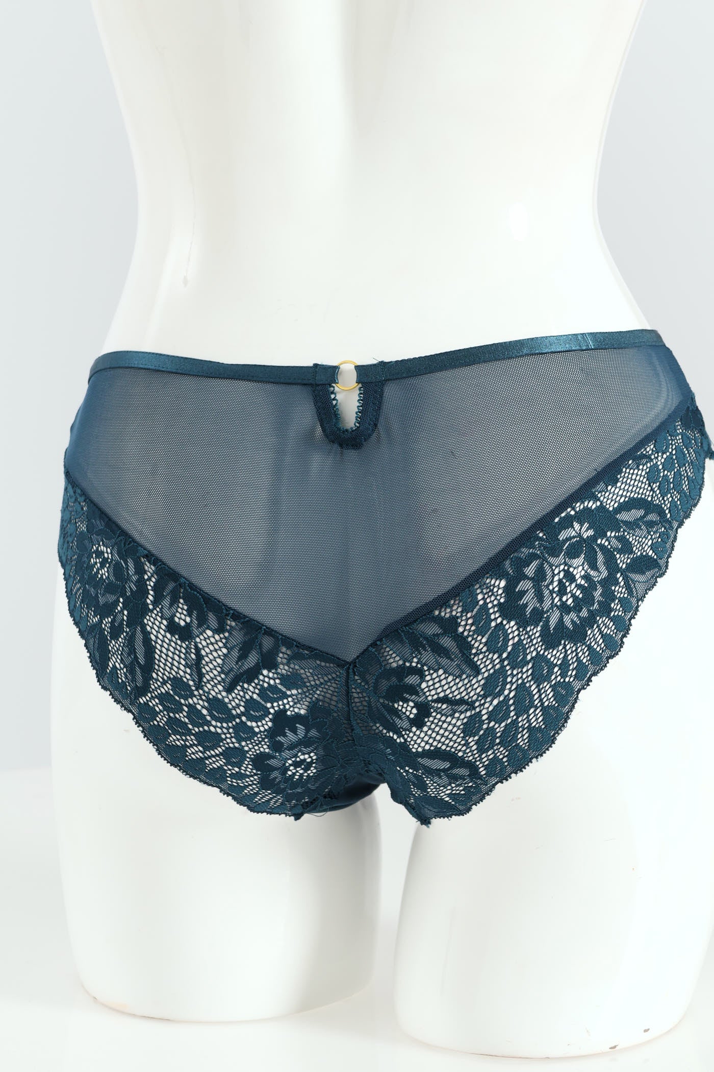 Lace High Waisted Brazilian Panty - Reflecting Pond - Image 2