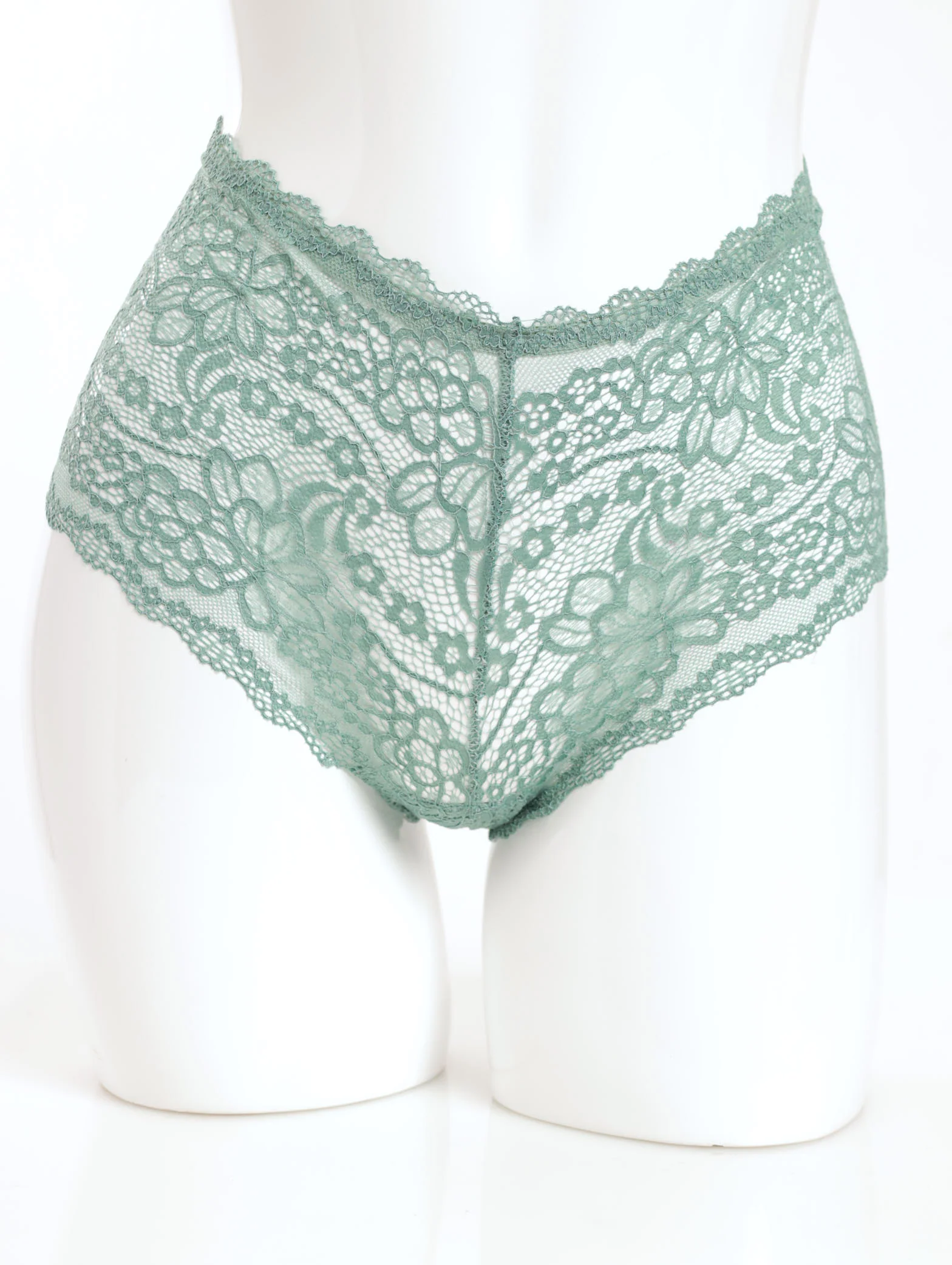 3 Pack Lace Boyleg Panty - Blue/Beetroot/Green - Image 3
