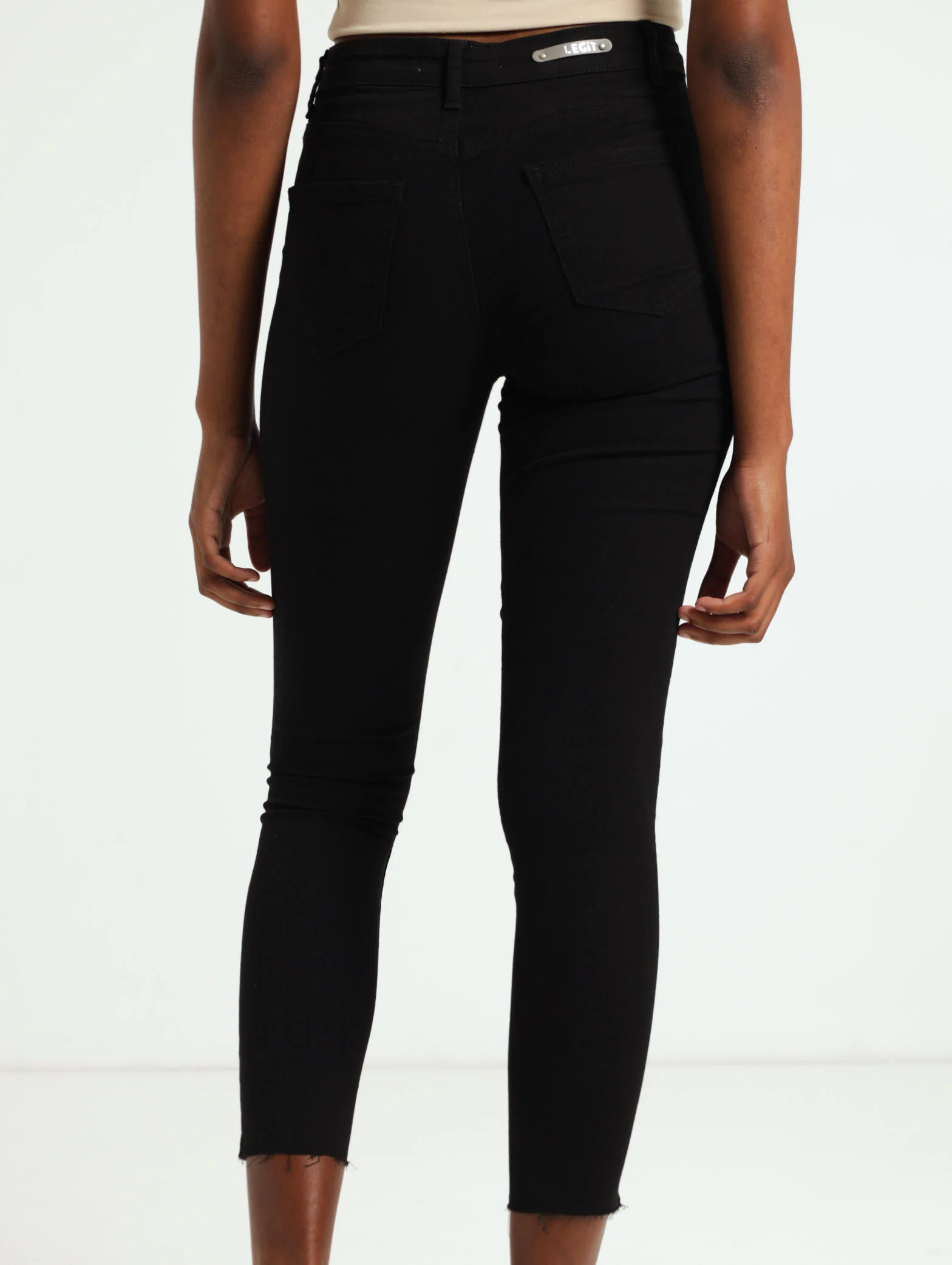 Black Ankle Grazer Skinny Denim Jean - Image 3