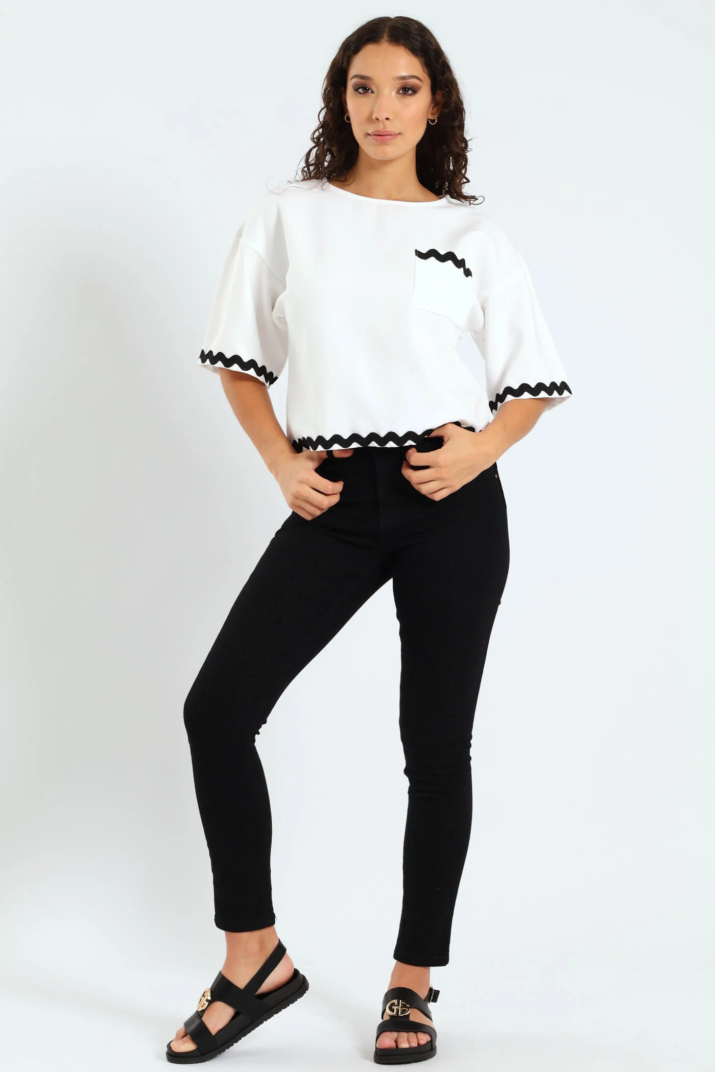 Regular Rise Push-Up Denim Jean - Black - Image 2