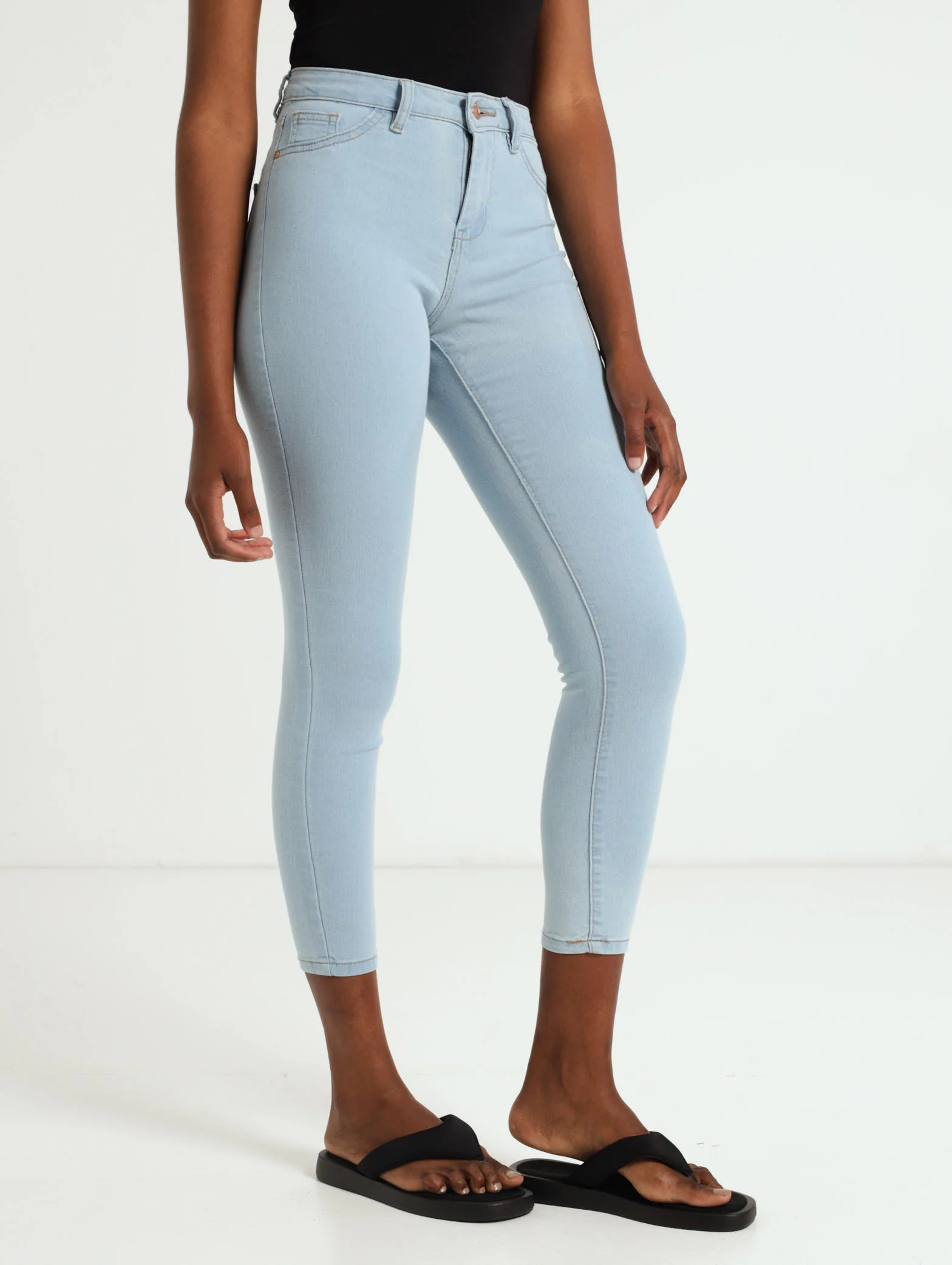 Hi-Rise Ankle Grazer Skinny Jean - Bleach Denim - Image 2