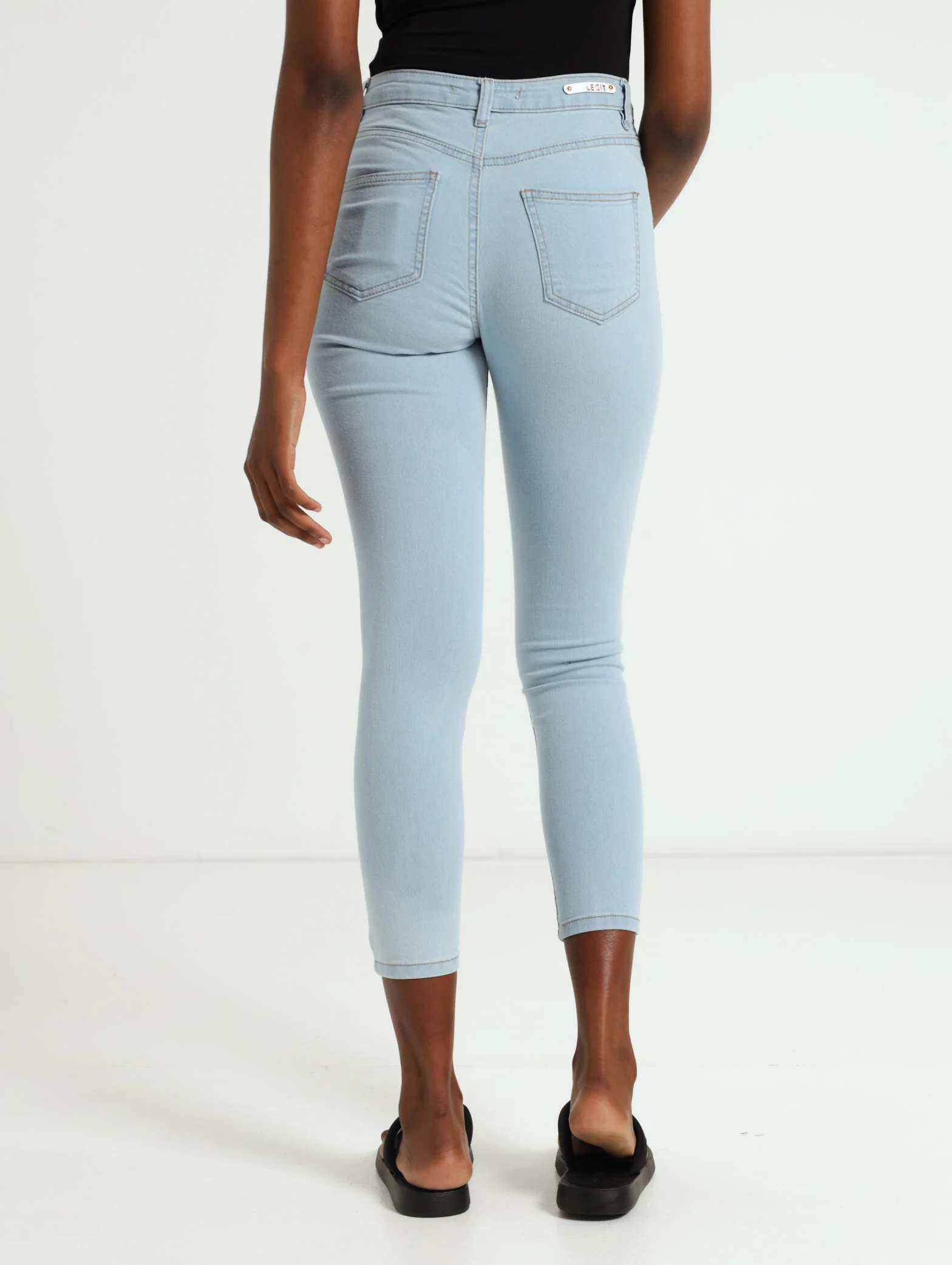 Hi-Rise Ankle Grazer Skinny Jean - Bleach Denim - Image 3