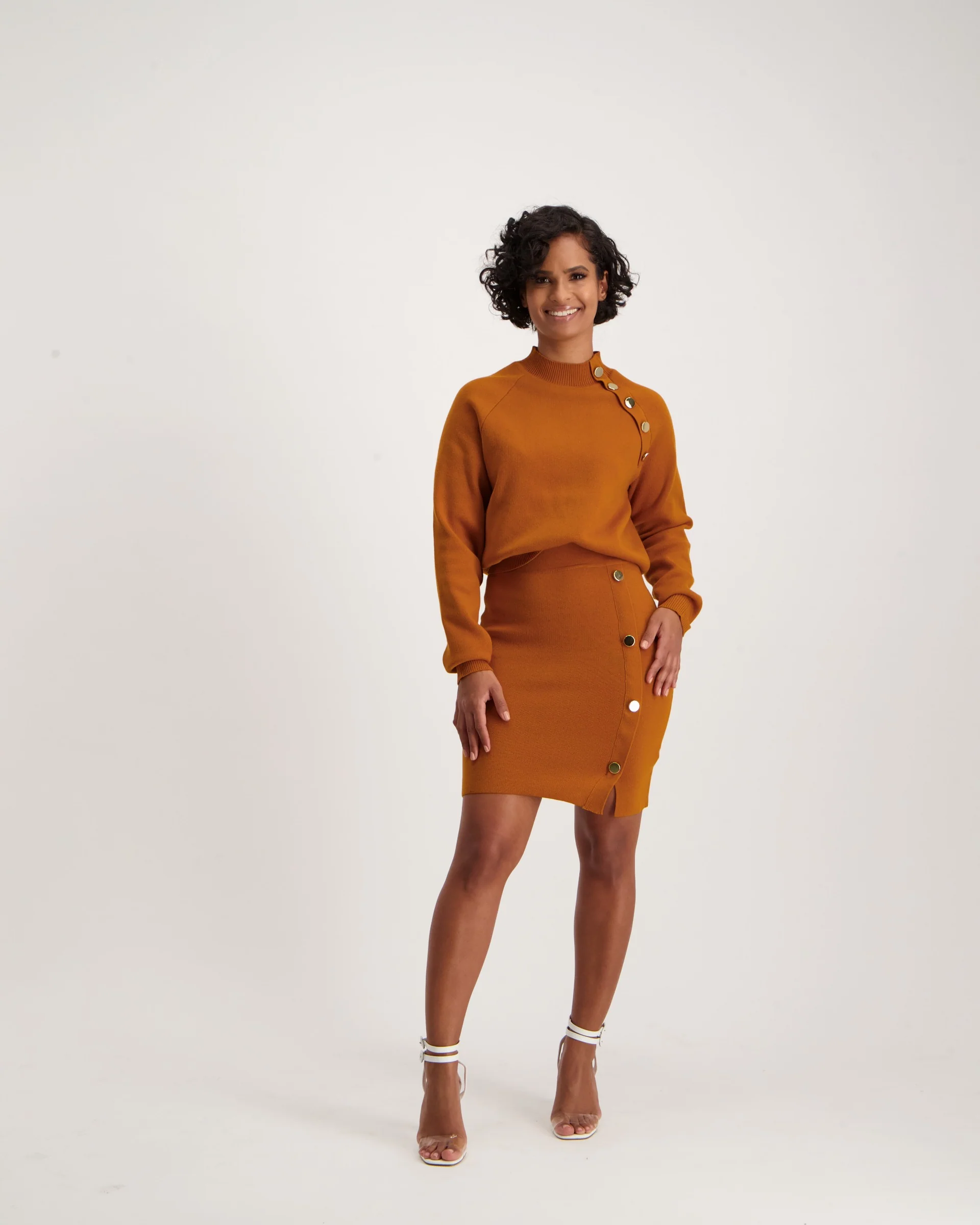 Button Detail Neck Pullover - Image 2