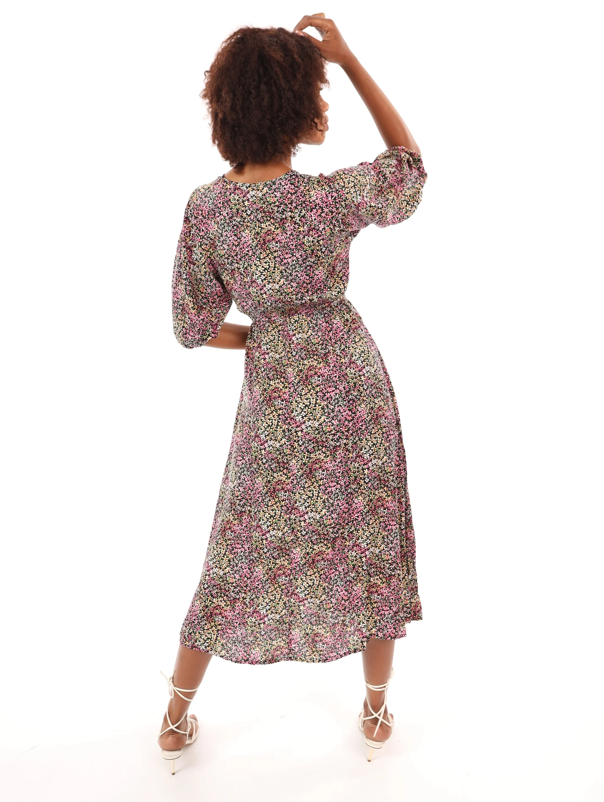 Cut Out Midi Dress - Multi - Image 3