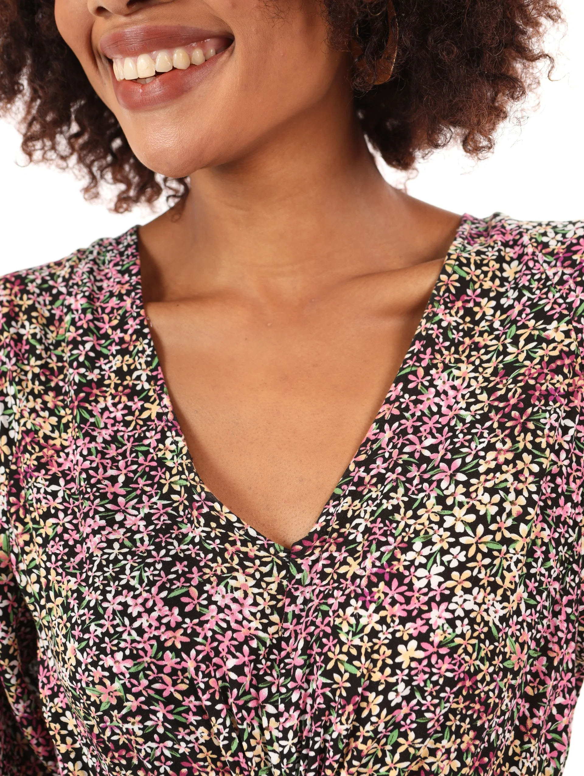 Cut Out Midi Dress - Multi - Image 4