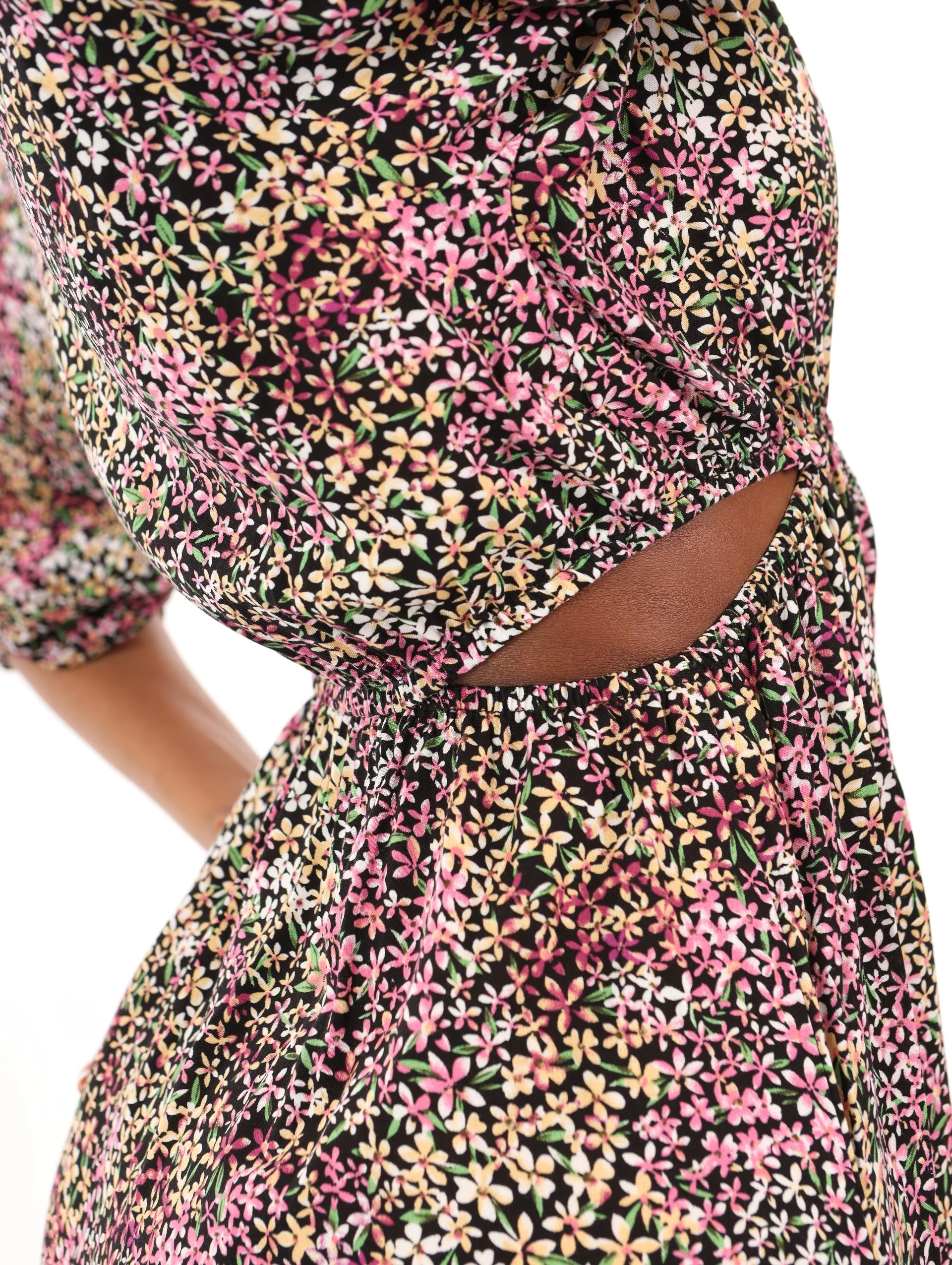 Cut Out Midi Dress - Multi - Image 7