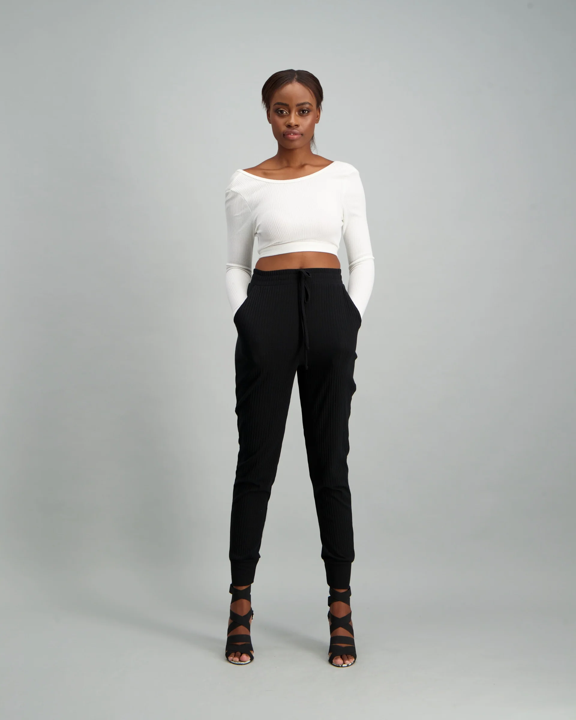 D/Cord Pocket Pants - Black - Image 4