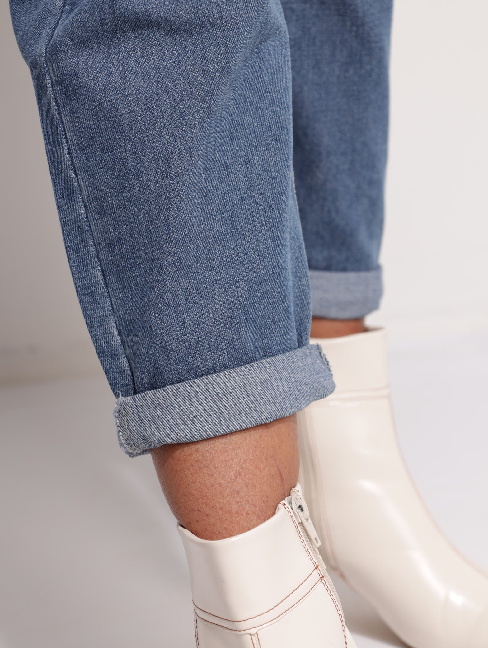 Dark Wask Ink Heavily Abraised Mom Denim Jean - Image 4