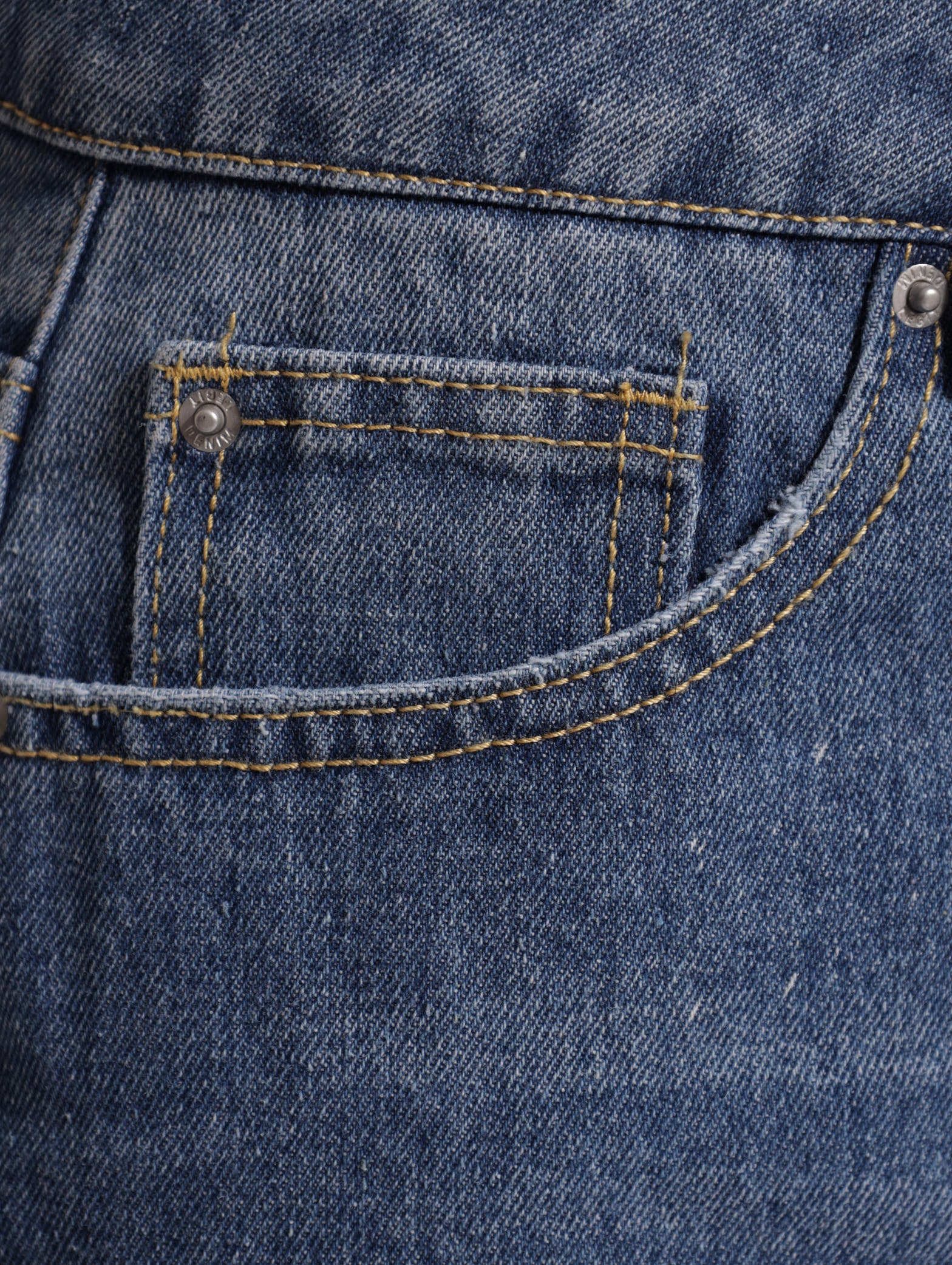 Dark Wask Ink Heavily Abraised Mom Denim Jean - Image 6