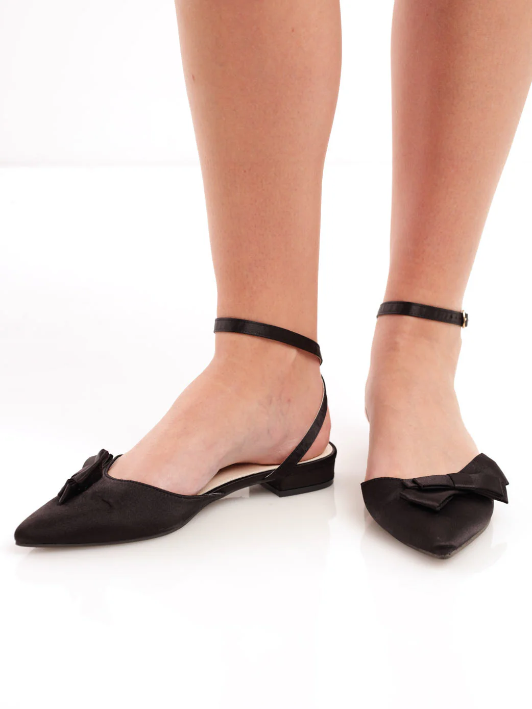 Double Bow Pump Shoe - Black