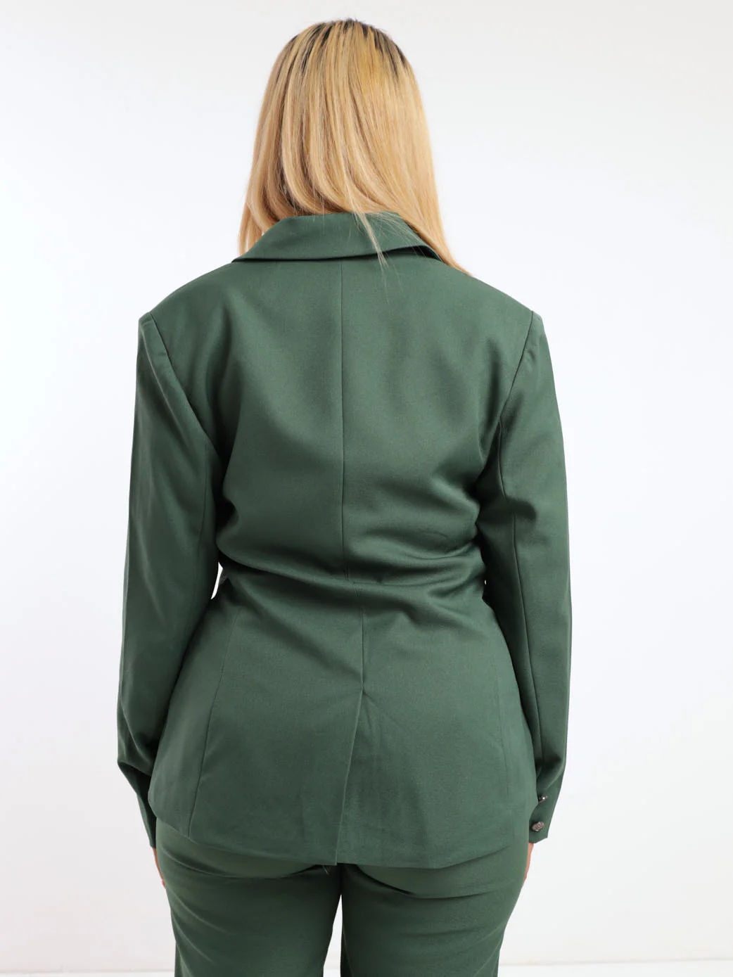 Double Breasted Blazer - Forest Green - Image 3