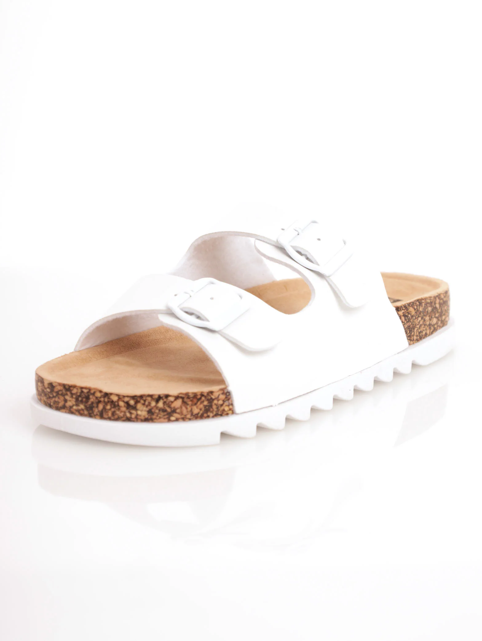 Double Strap Mule Sandal - White - Image 4